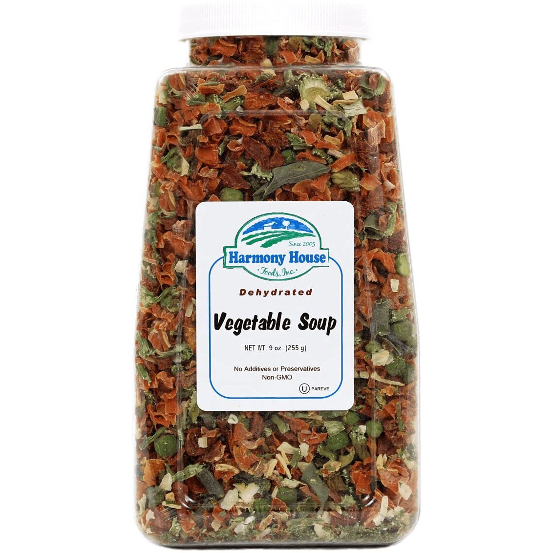 Harmony House Premium Vegetable Soup Mix - Dehydrated Vegetables For Cooking, Camping, Emergency Supply And More (9 Oz, Quart Size Jar)