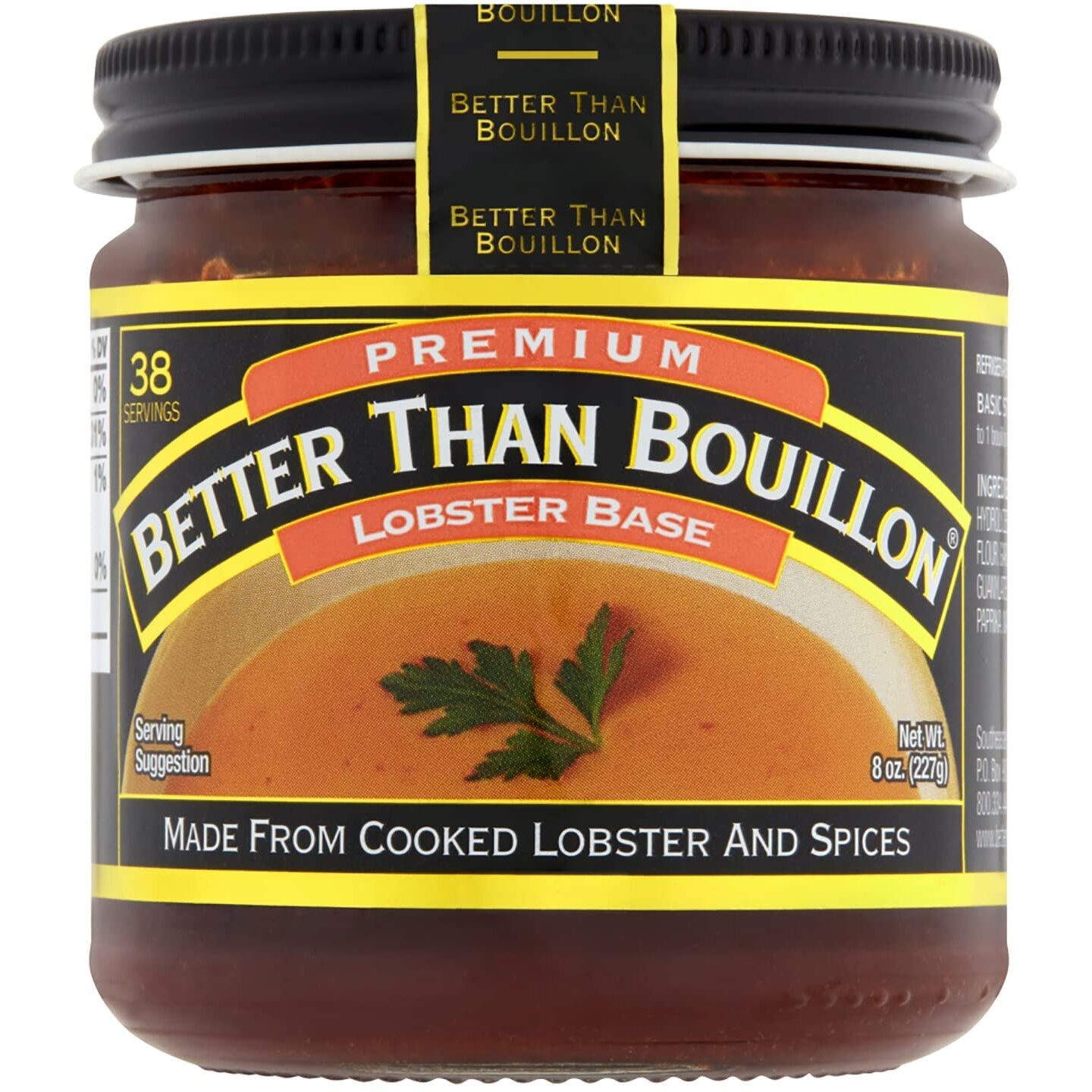 Better Than Bouillon Premium Lobster Base, Made From Select Cooked Lobster & Spices, Makes 9.5 Quarts Of Broth 38 Servings, 8 Ounce (Pack Of 2)