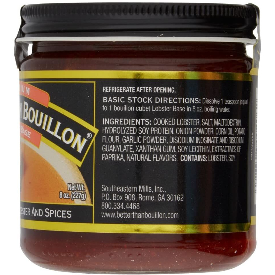 Better Than Bouillon Premium Lobster Base, Made From Select Cooked Lobster & Spices, Makes 9.5 Quarts Of Broth 38 Servings, 8 Ounce (Pack Of 2)