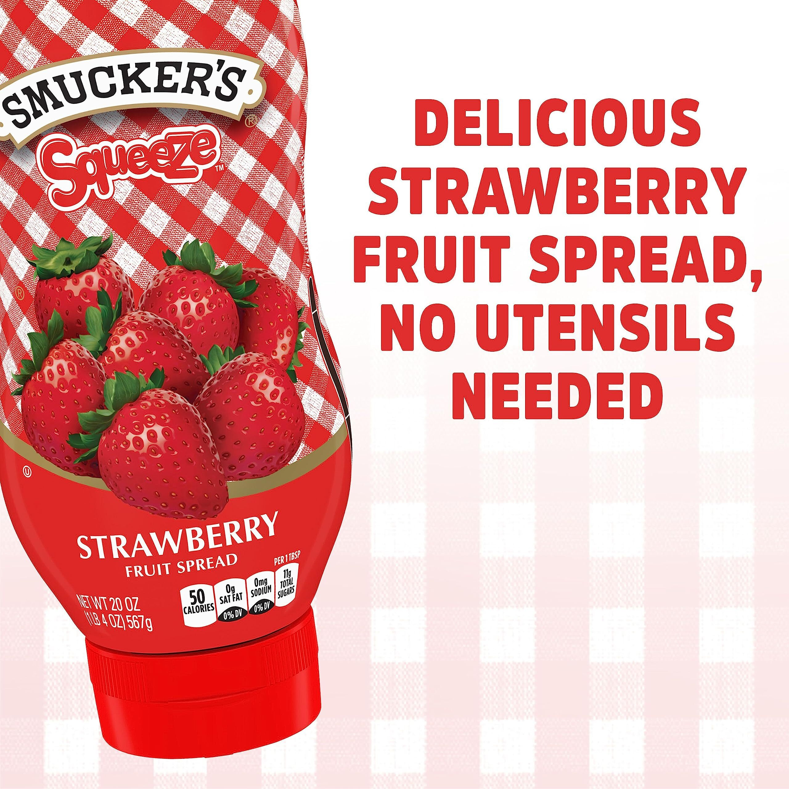 Smucker's Strawberry Squeezable Fruit Spread, 20 Ounces (Pack Of 12)