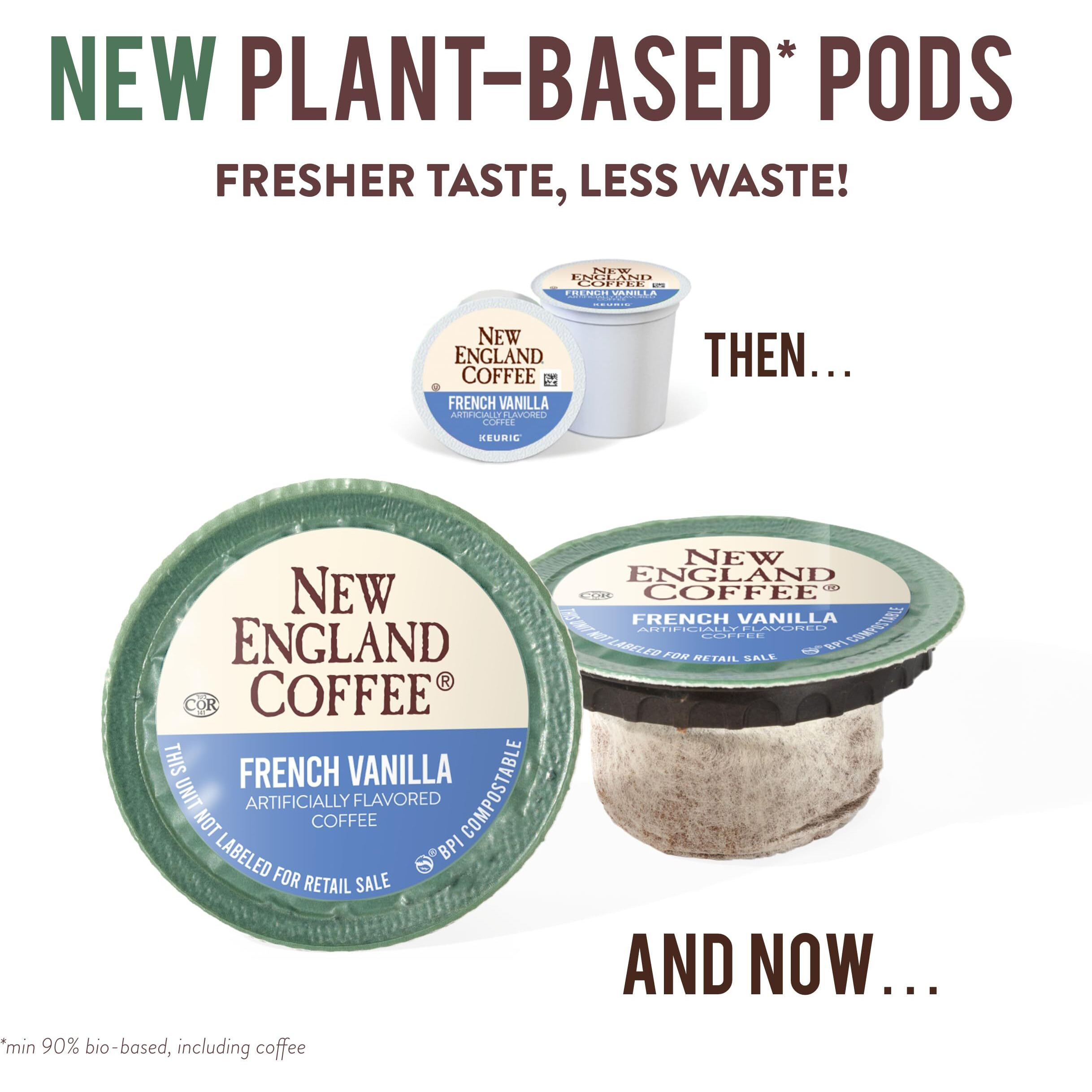 New England Coffee French Vanilla Medium Roast Single Serve Pods, 12Ct Box (Pack Of 6)