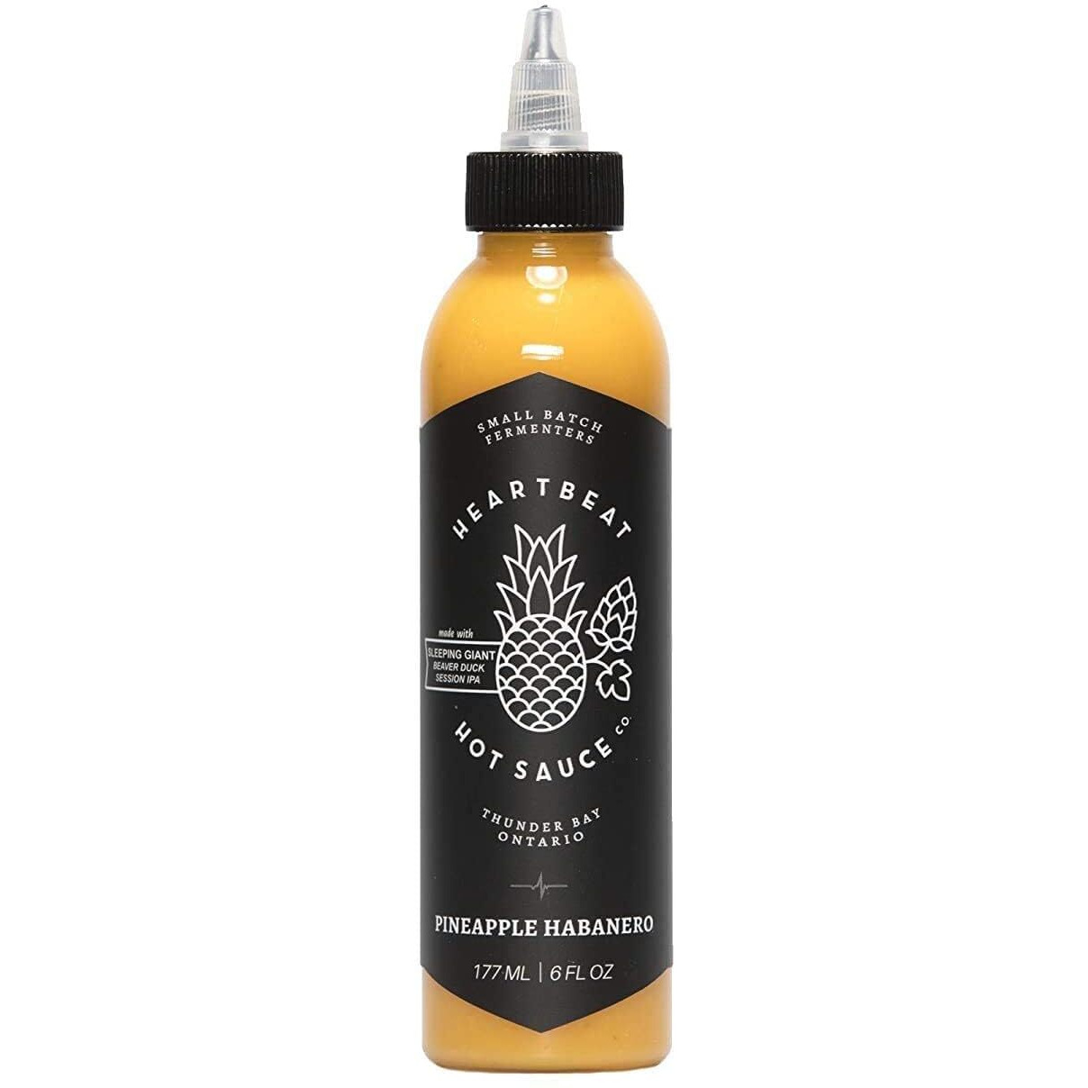 Heartbeat Hot Sauce Co. - Pineapple Habanero, 6 Oz- Small Batch & Handmade, Vegan, Preservative Free, Featured On Hot Ones, 1 Pack