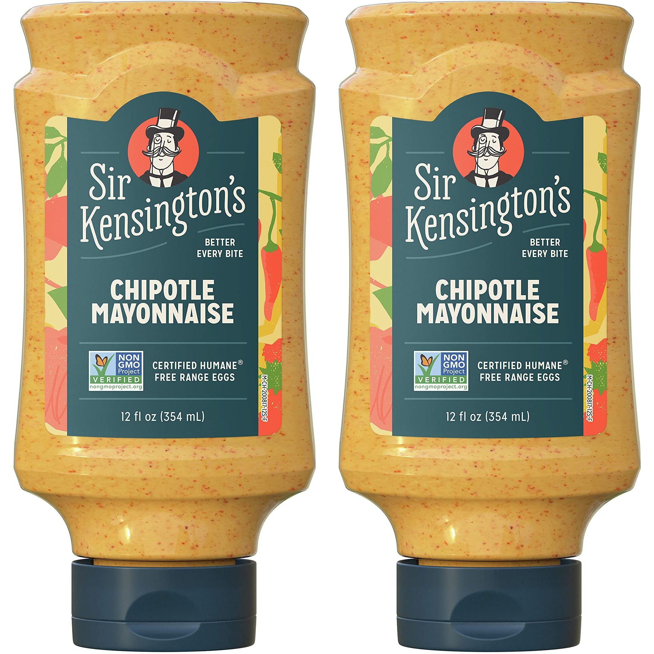 Sir Kensington's Mayonnaise Chipotle Mayo 2 Count Gluten Free Non- Gmo Project Verified Shelf-Stable 12 Oz