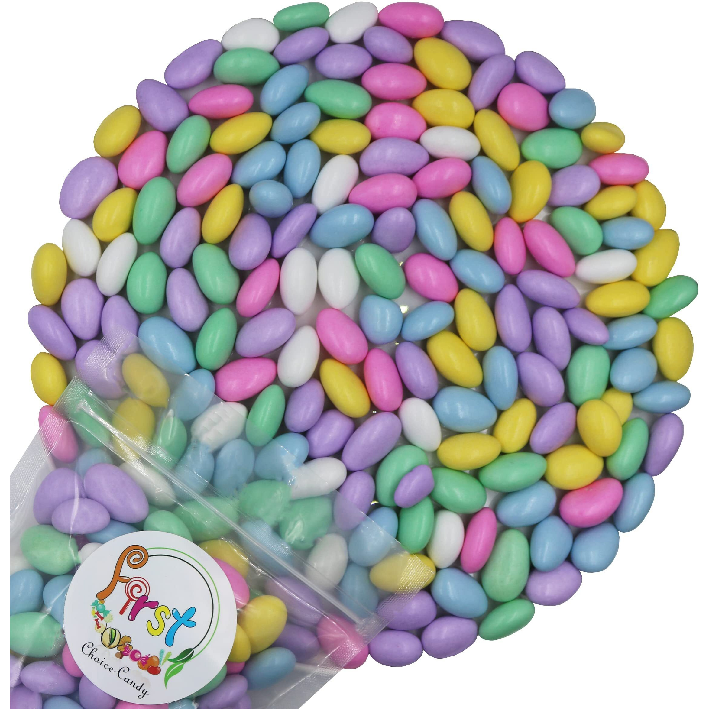 Firstchoicecandy Jordan Almonds (5 Pound, Assorted Pastel Colors)