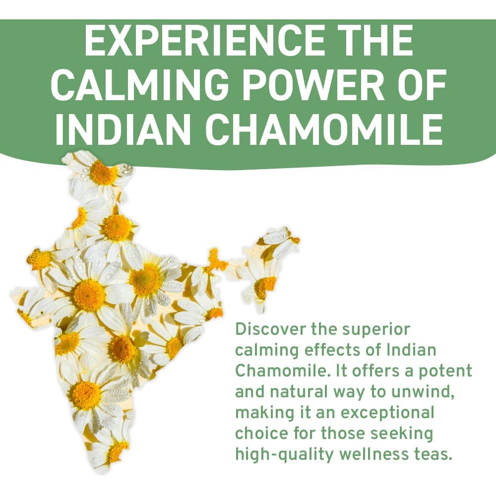 Handpick, Chamomile Tea Bags (100 Count) Caffeine Free, Eco-Conscious Tea Bags | Premium Natural Chamomile Flower Herbal Tea