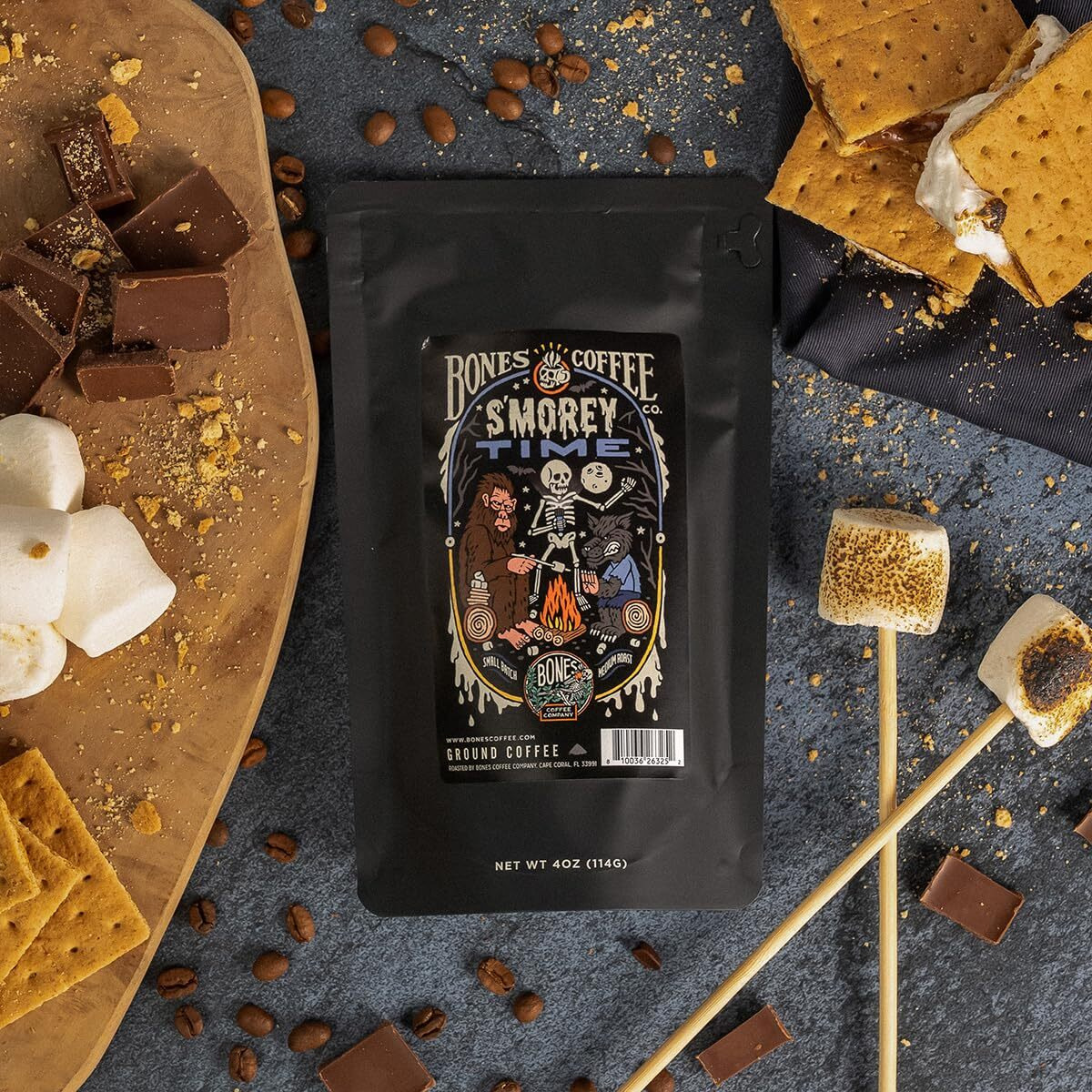 Bones Coffee Company New Flavors Favorite Flavors Sample Pack | 4 Oz Pack Of 5 Assorted Whole Coffee Beans | Low Acid Medium Roast Gourmet Beverages (Whole Bean)