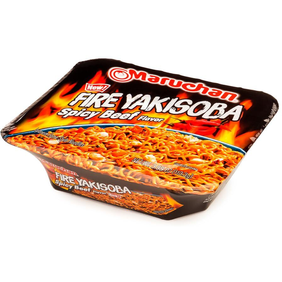 Maruchan Yakisoba Fire Spicy Beef Flavor, 3.99 Ounce (Pack Of 8)