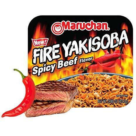 Maruchan Yakisoba Fire Spicy Beef Flavor, 3.99 Ounce (Pack Of 8)