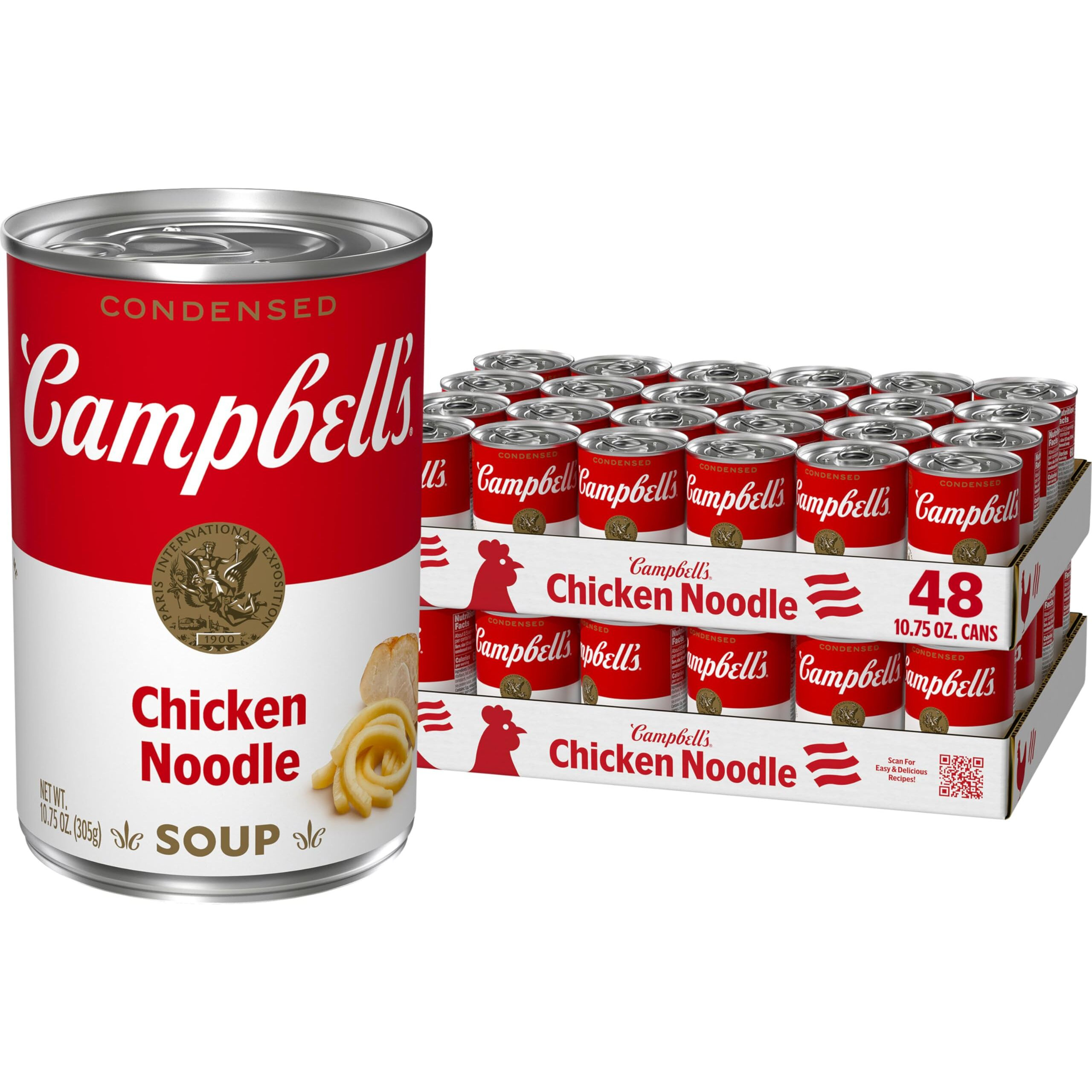 Campbell's Condensed Chicken Noodle Soup, 10.75 Ounce Can (Pack Of 48)