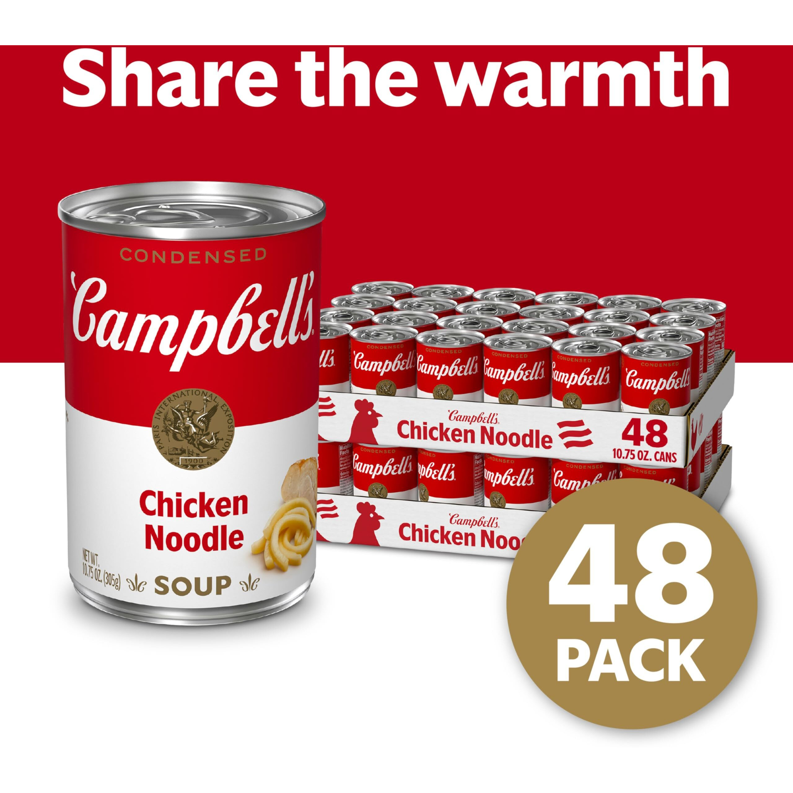 Campbell's Condensed Chicken Noodle Soup, 10.75 Ounce Can (Pack Of 48)