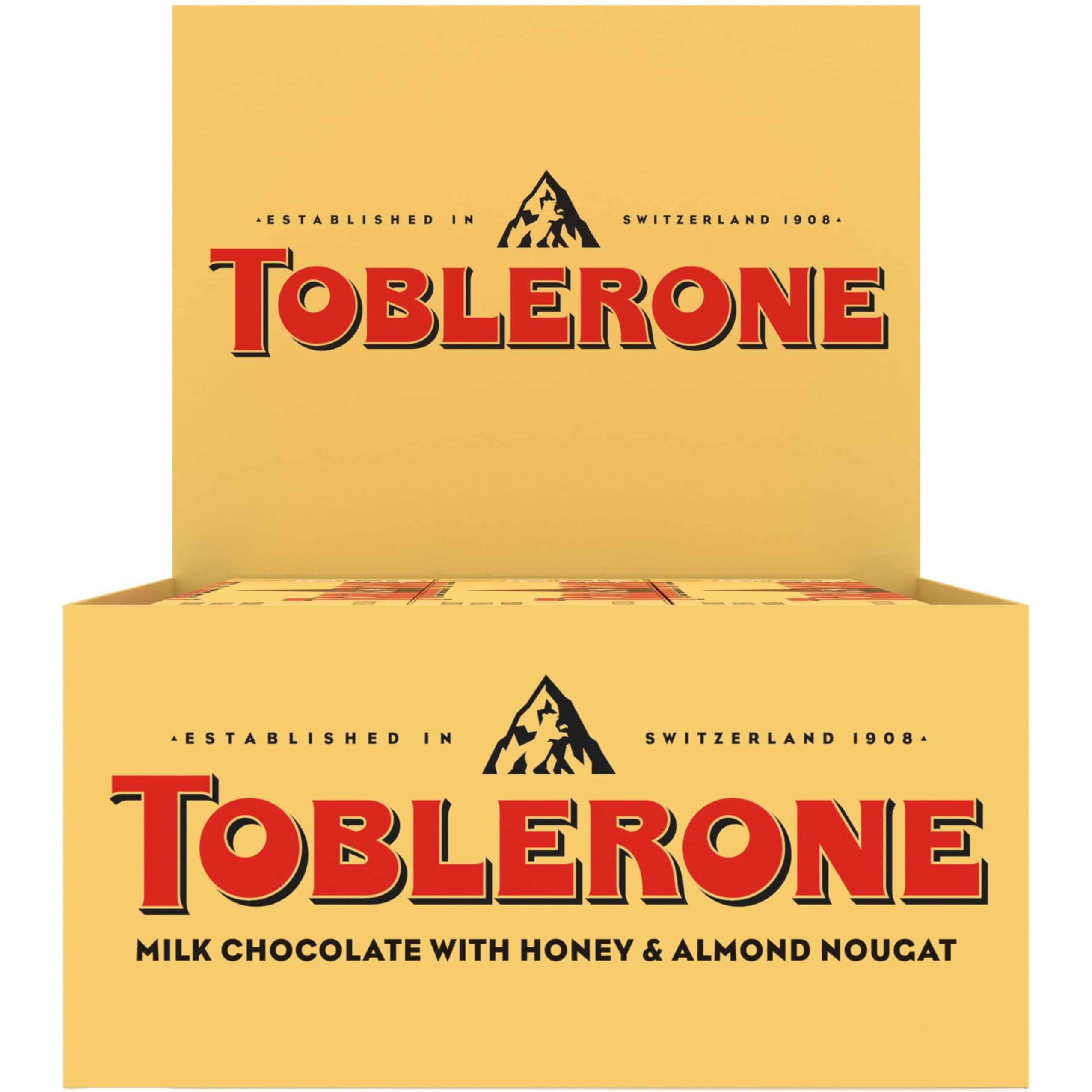 Toblerone Milk Chocolate Bar With Honey And Almond Nougat, 12 - 3.52 Oz Bars