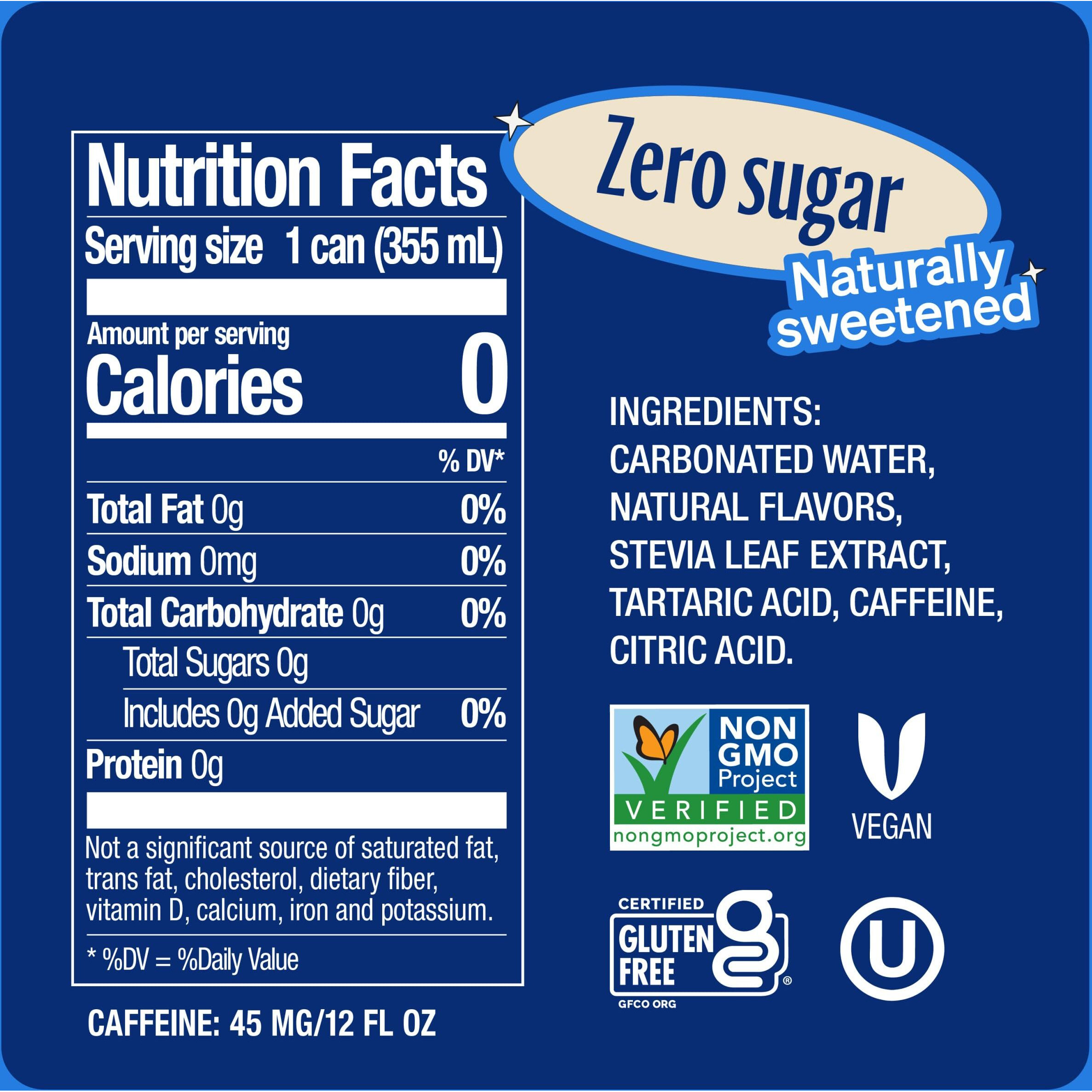 Zevia Zero Calorie Soda, Vanilla Cola, 12 Ounce Cans (Pack Of 20)