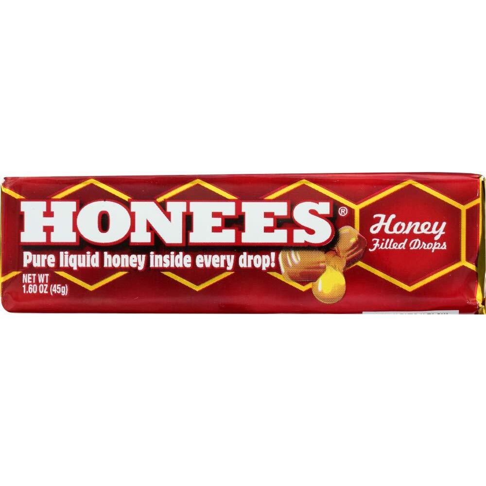 Honees All Natural Honey Filled Drops,1.5 Ounce 9 Count (Pack Of 6)