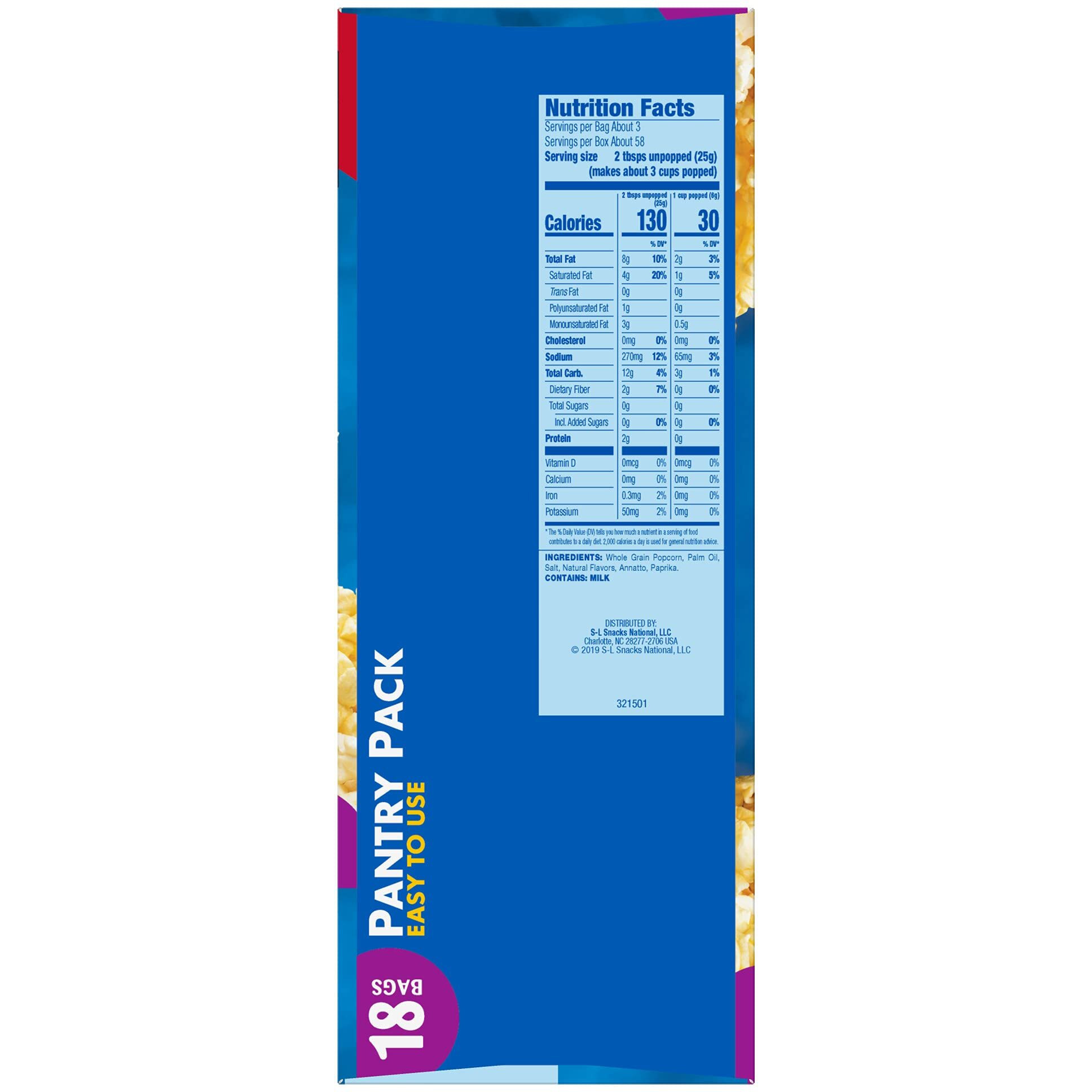 Pop Secret Microwave Popcorn, Movie Theater Butter Flavor, 2 Boxes, 18 Bags Each,3 Ounce (Pack Of 36)