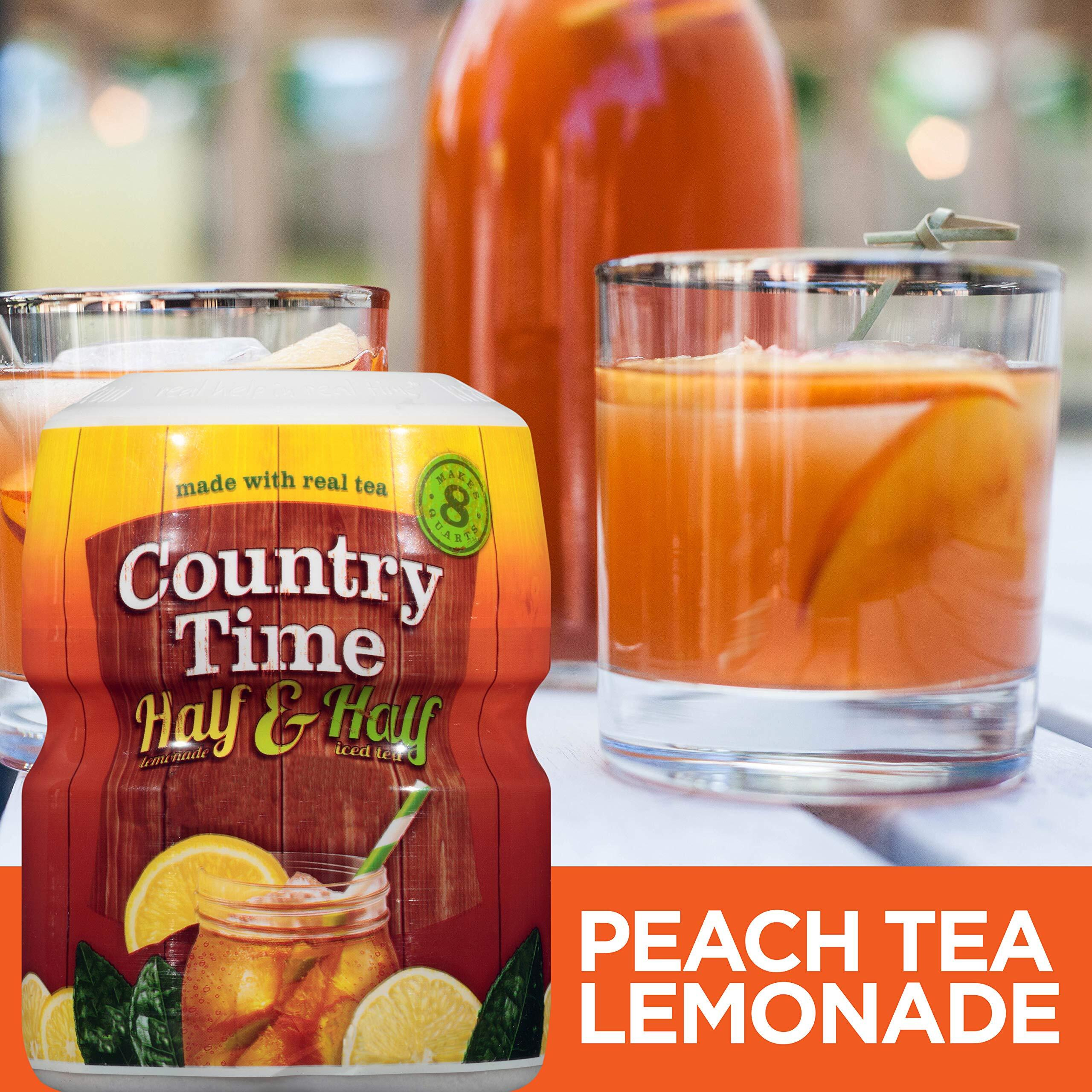 Country Time Half & Half Lemonade Iced Tea Naturally Flavored Powdered Drink Mix 1 Count 19 Oz Canister