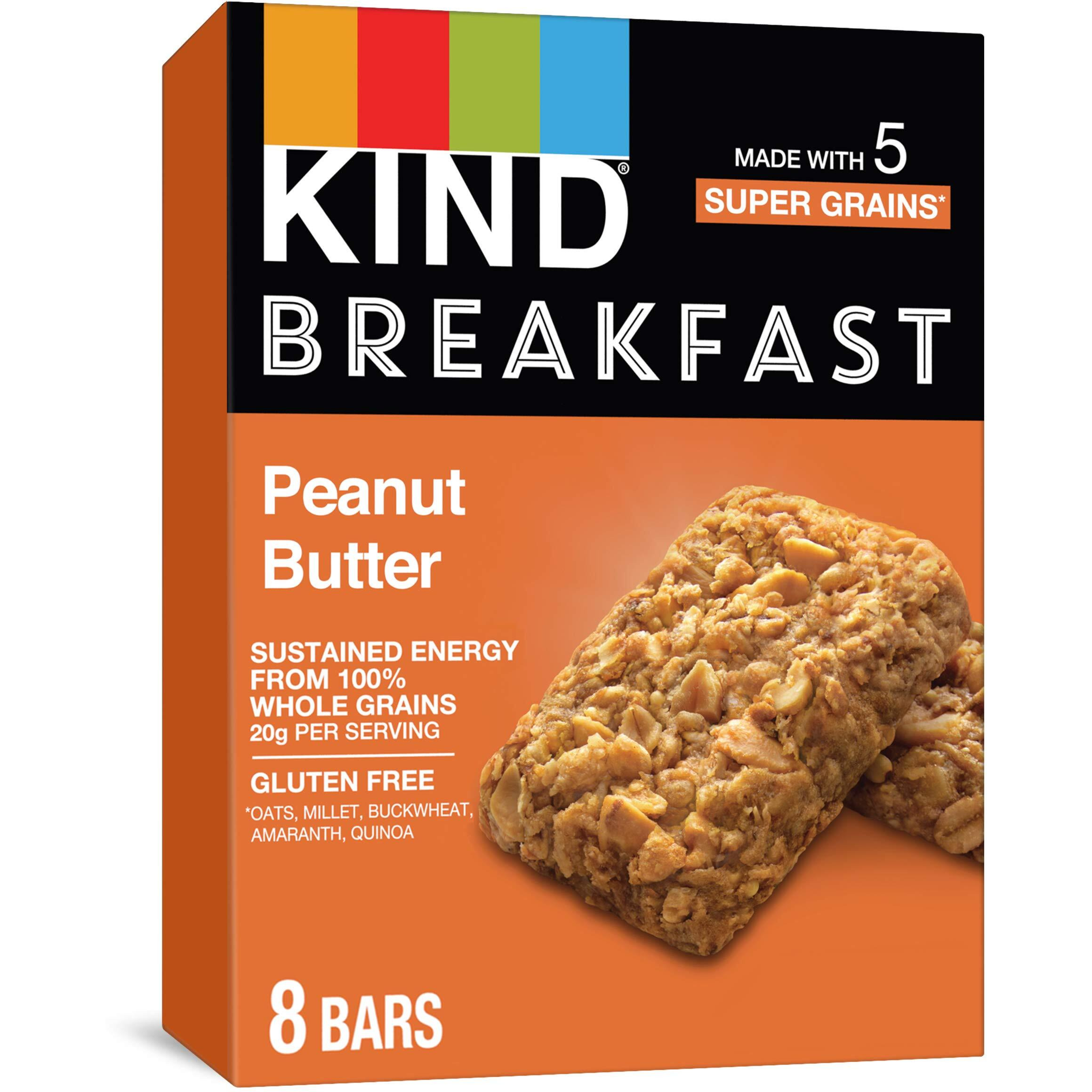 Kind Breakfast Bars, Peanut Butter, Healthy Snacks, Gluten Free, 32 Count