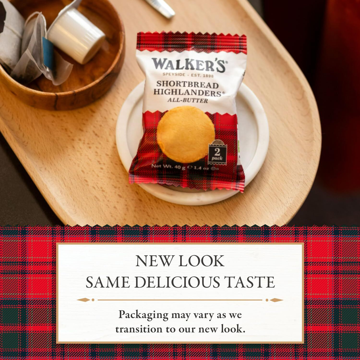 Walker's Shortbread Highlanders, All-Butter Shortbread Cookies, Snack Pack, 1.4 Oz (Pack Of 18)