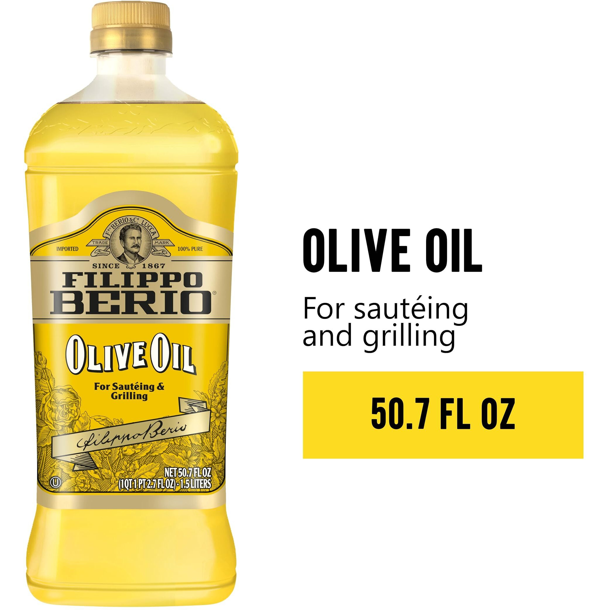 Filippo Berio Pure Olive Oil, 50.7 Ounce Rpet Bottle