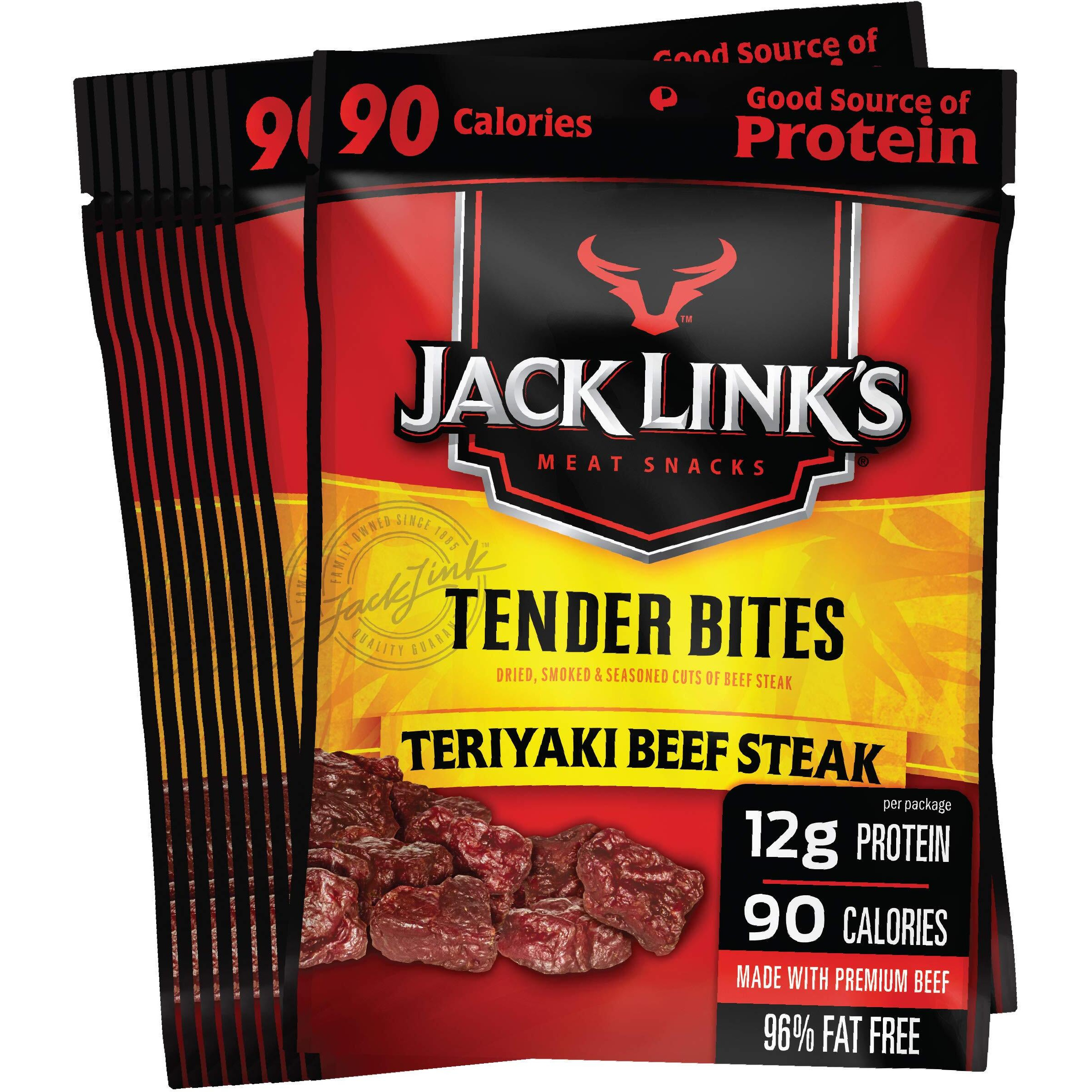 Jack Link's Premium Cuts Beef Steak Tender Bites, Teriyaki, 1.25 Ounce (Pack Of 10)
