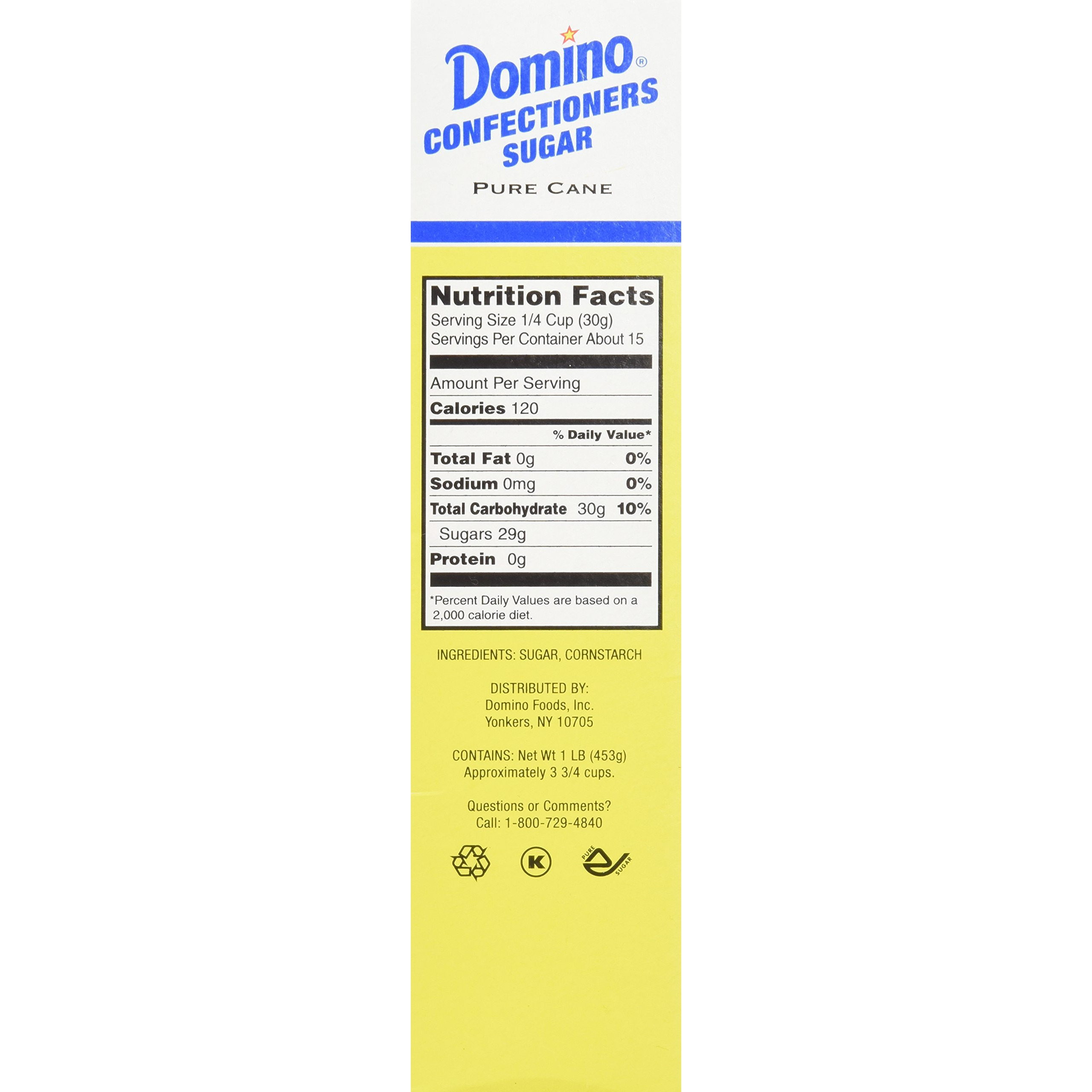Domino Confectioners 10-X Powdered Sugar, 1 Pound Box (Pack Of 2)