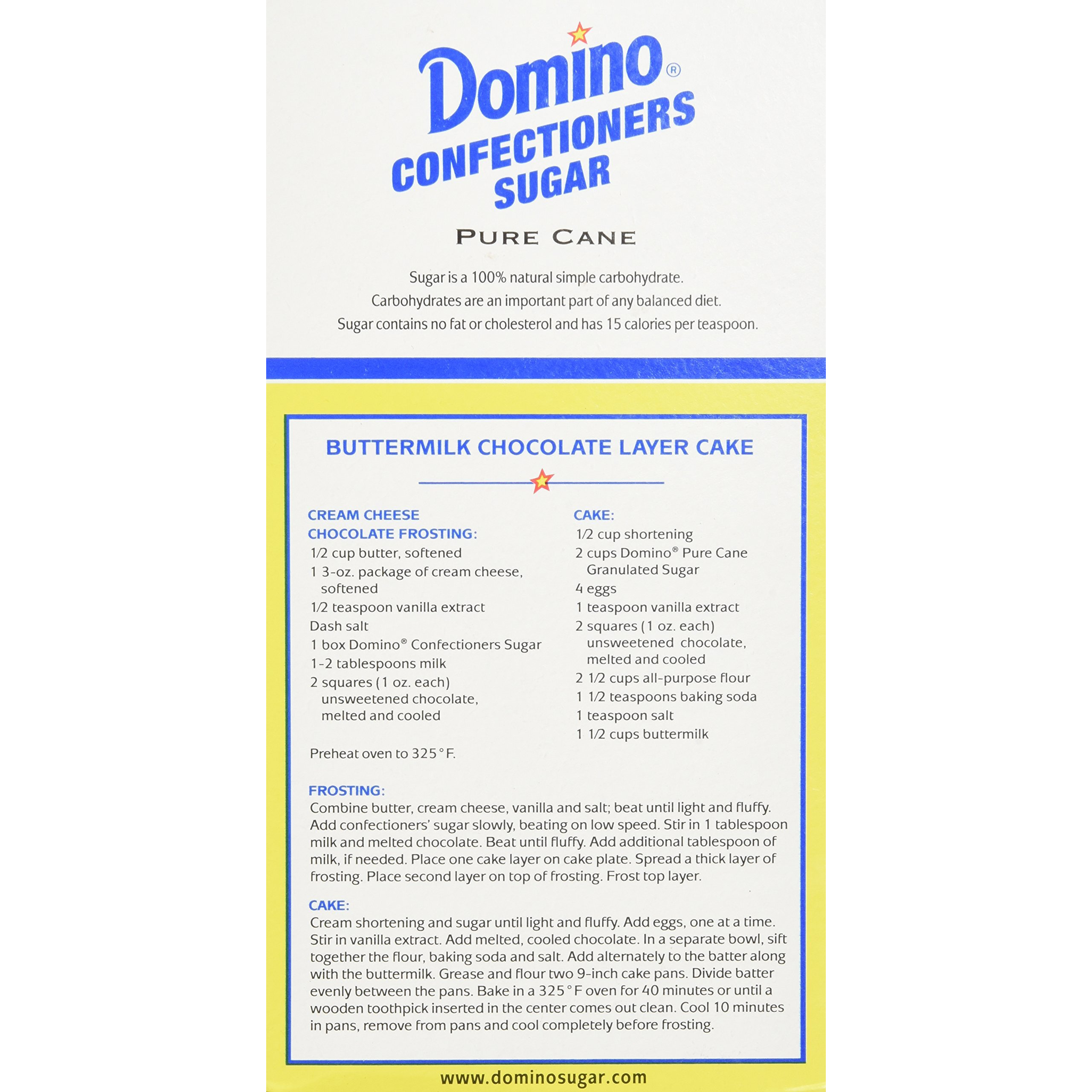 Domino Confectioners 10-X Powdered Sugar, 1 Pound Box (Pack Of 2)
