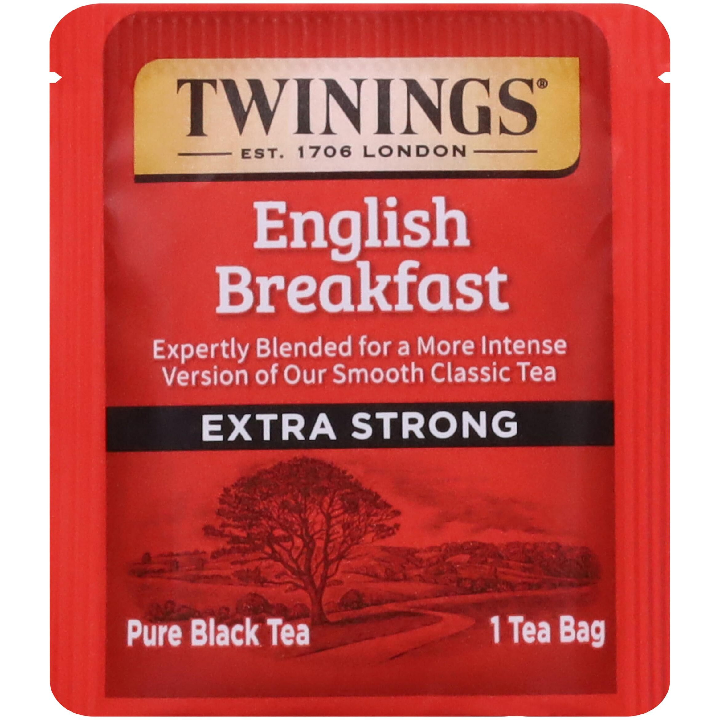 Twinings Extra Bold English Breakfast Individually Wrapped Tea Bags, 20 Count (Pack Of 6), Caffeinated, Robust Black Tea, Enjoy Hot Or Iced