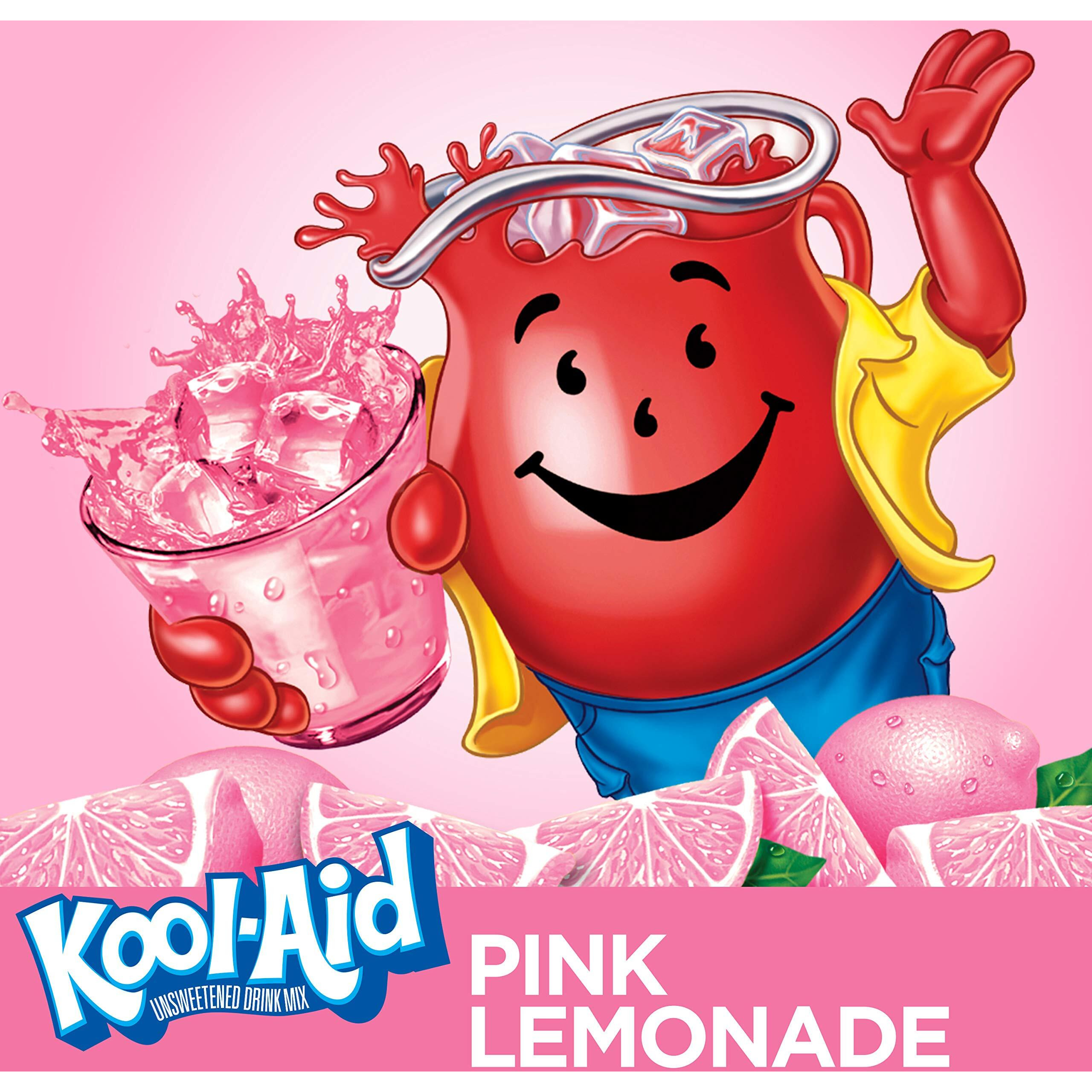 Kool-Aid Pink Lemonade Flavored Unsweetened Caffeine Free Powdered Drink Mix (96 Packets)