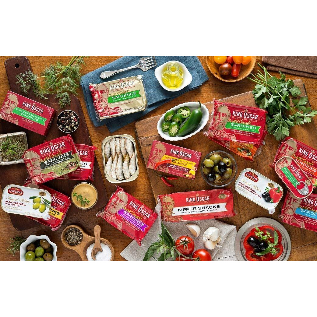 King Oscar Brisling Sardines In Extra Virgin Olive Oil, Lemon, 3.75-Ounce Cans (Pack Of 12)