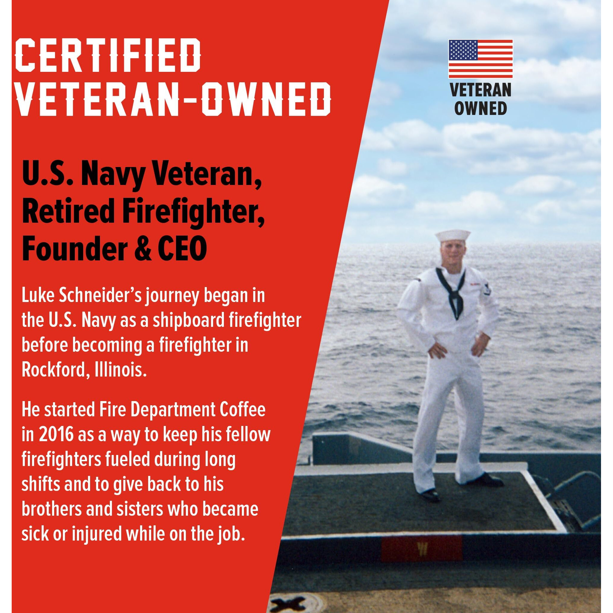 Fire Department Coffee - Gives Back To Firefighters - Bold & Smooth Shellback Espresso Ground Coffee - Roasted In The Usa - Handcrafted With Premium Coffee Beans - Veteran Owned - 12 Oz