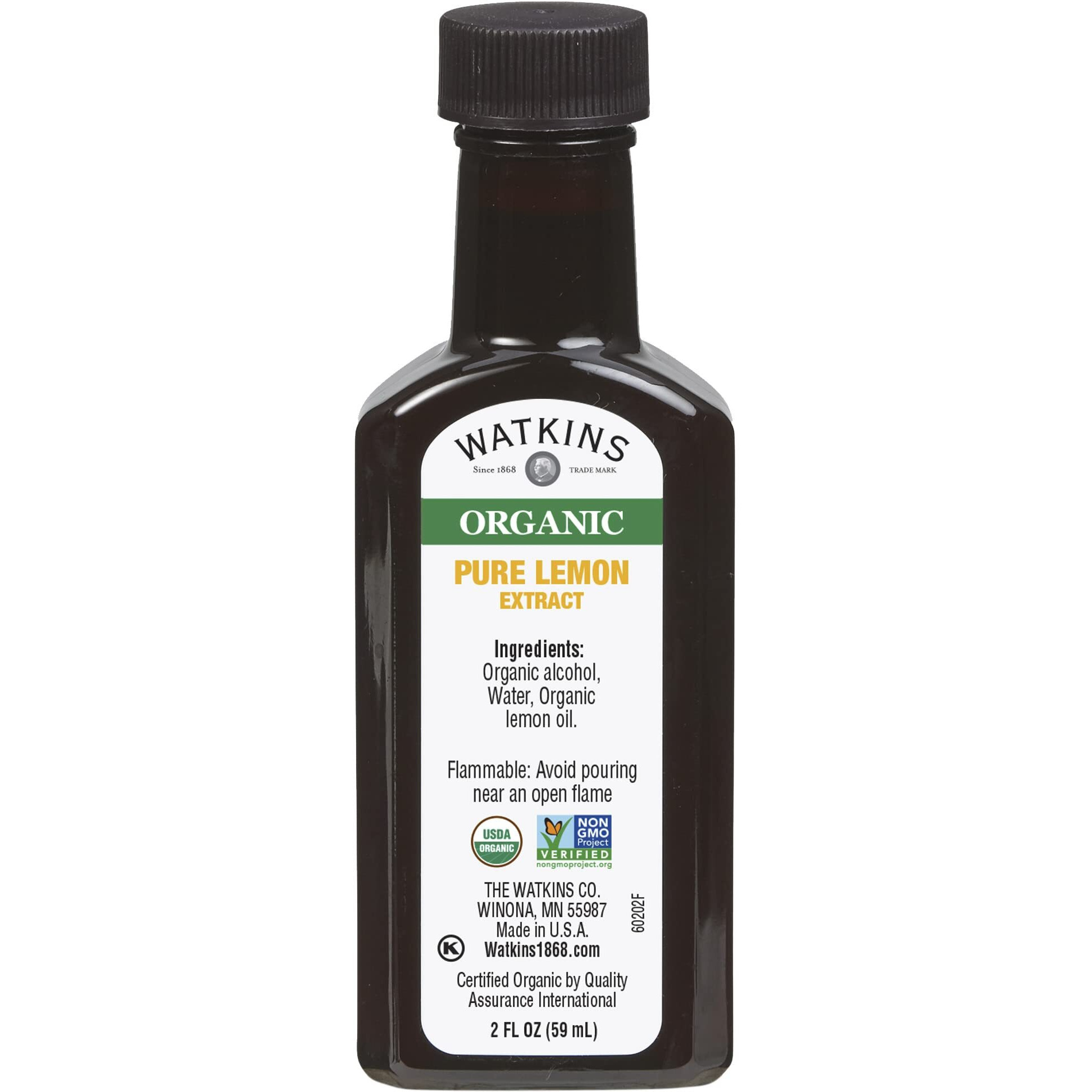 Watkins Organic Pure Lemon Extract, 2 Oz., 12Count