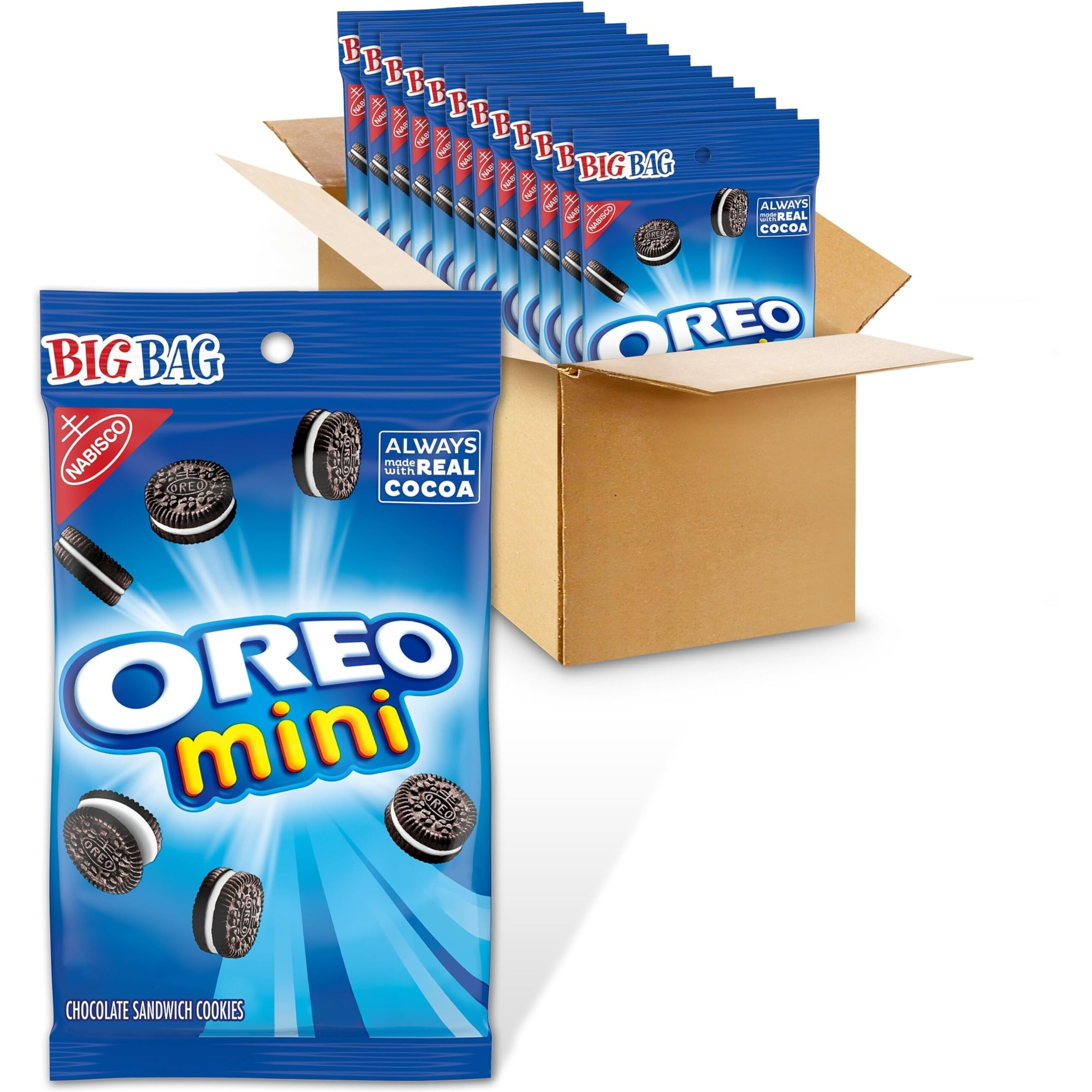 Oreo Mini Chocolate Sandwich Cookies, Big Bag, 12 -3 Oz Packs