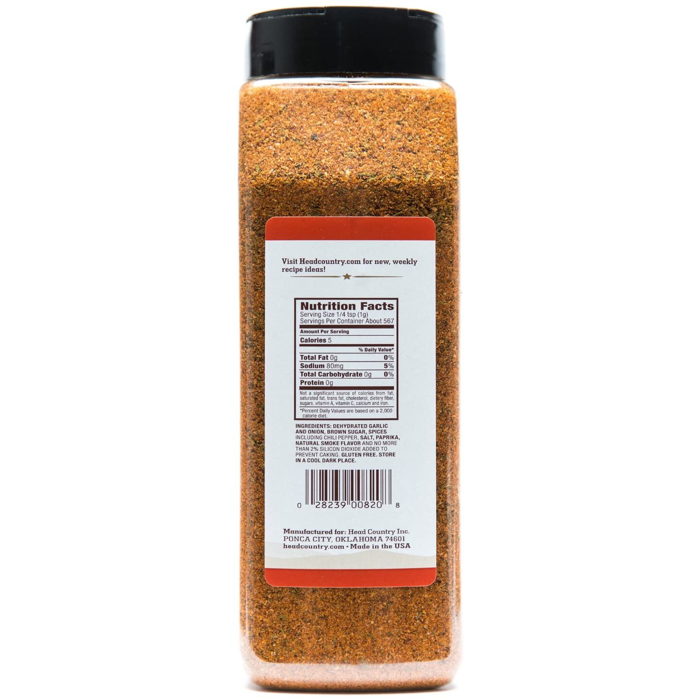 Head Country Bar-B-Q Championship Seasoning, Original | Gluten Free, Msg Free Barbecue Seasoning | Bold & Herbal Dry Spice Rub To Boost The Flavor Of All Your Bbq Favorites | 26 Ounce, Pack Of 1