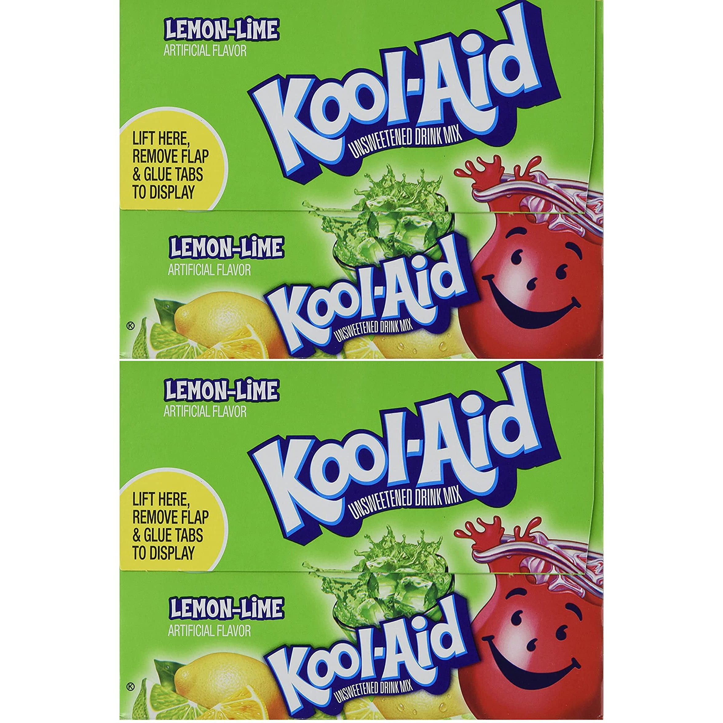 Kool-Aid Lemon-Lime Unsweetened Soft Drink Mix, 0.13-Ounce Packets (Pack Of 96)