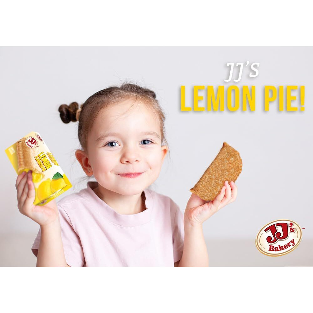 Jj's Bakery Lemon Pie Snack Pies, Individual Dessert, Fresh-Baked, Nut-Free, Kosher Parve, 4 Oz Each (Pack Of 12)
