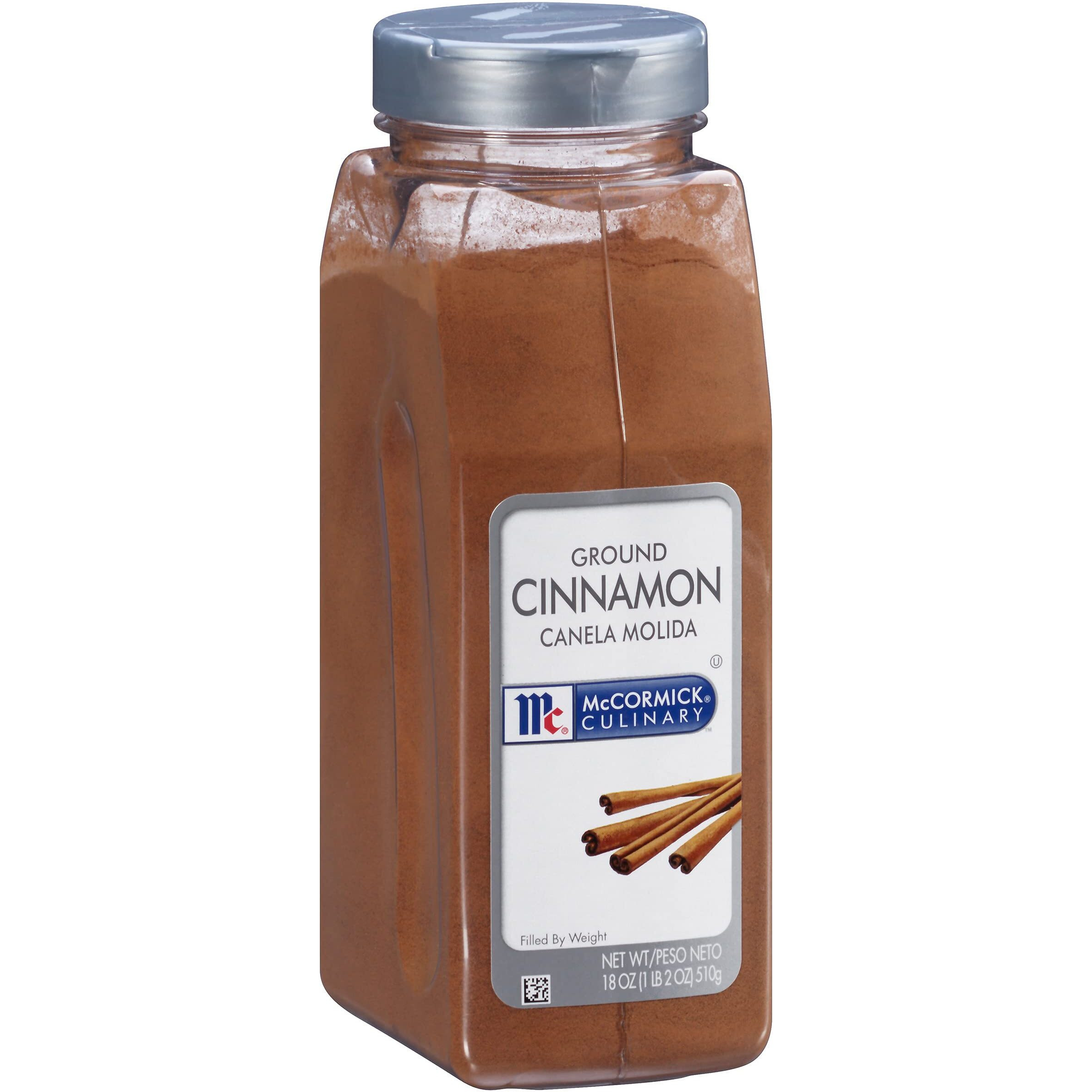 Mccormick Culinary Ground Cinnamon, 18 Oz (Pack Of 6) - Six 18 Ounce Containers Of Pure Ground Cinnamon Powder Perfect For Professional Use And Baking Cakes, Cookies, Pies, Custards, And Puddings
