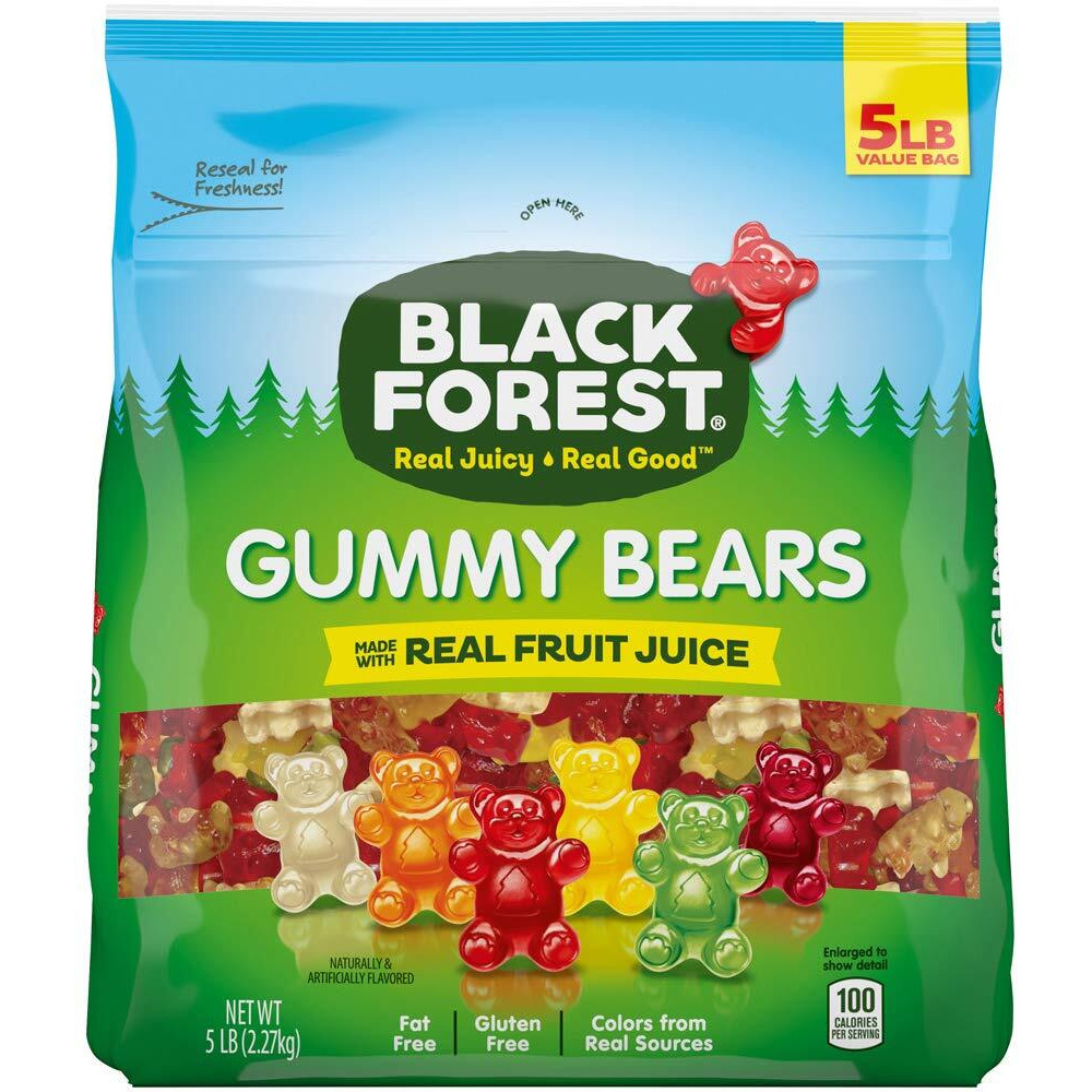 Black Forest Gummy Bears Candy, 5-Pound Bulk Bag