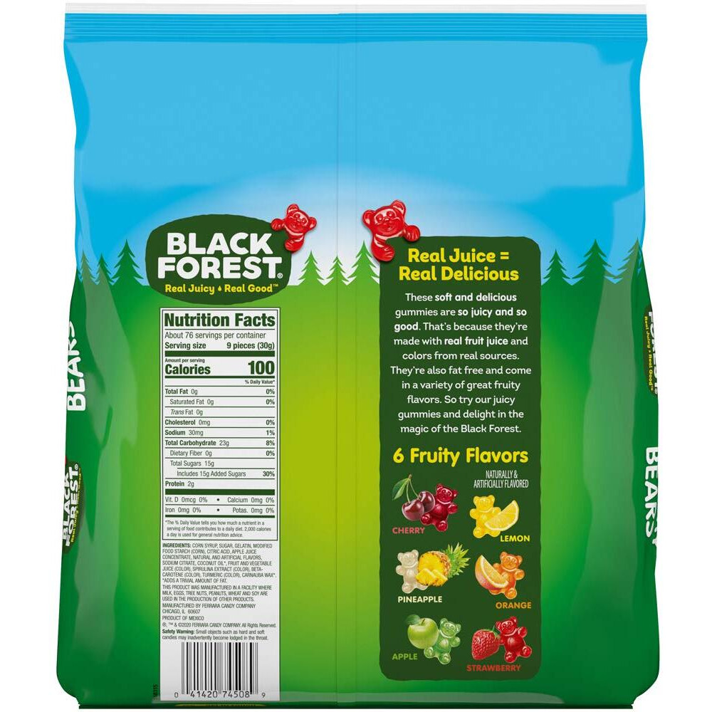 Black Forest Gummy Bears Candy, 5-Pound Bulk Bag