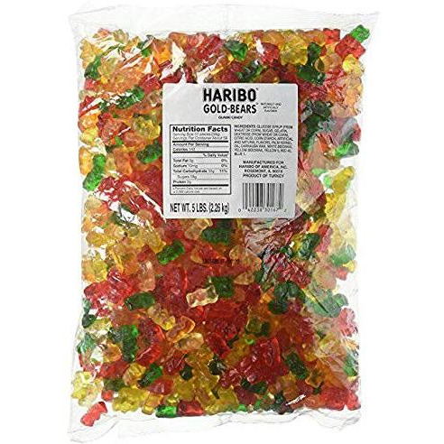Haribo Gold Bears Gummy Candy, 5 Pound -- 6 Per Case.