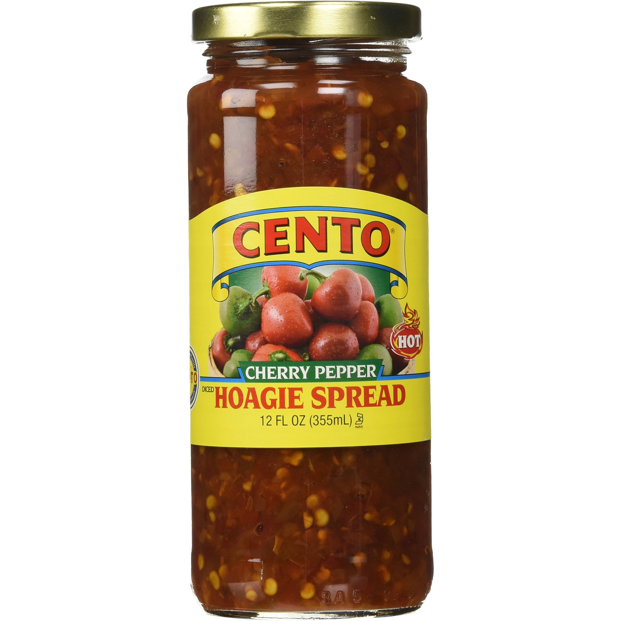 Cento Diced Hot Cherry Pepper (Hot) Hoagie Spread - 12 Fl Oz (Pack Of 2)