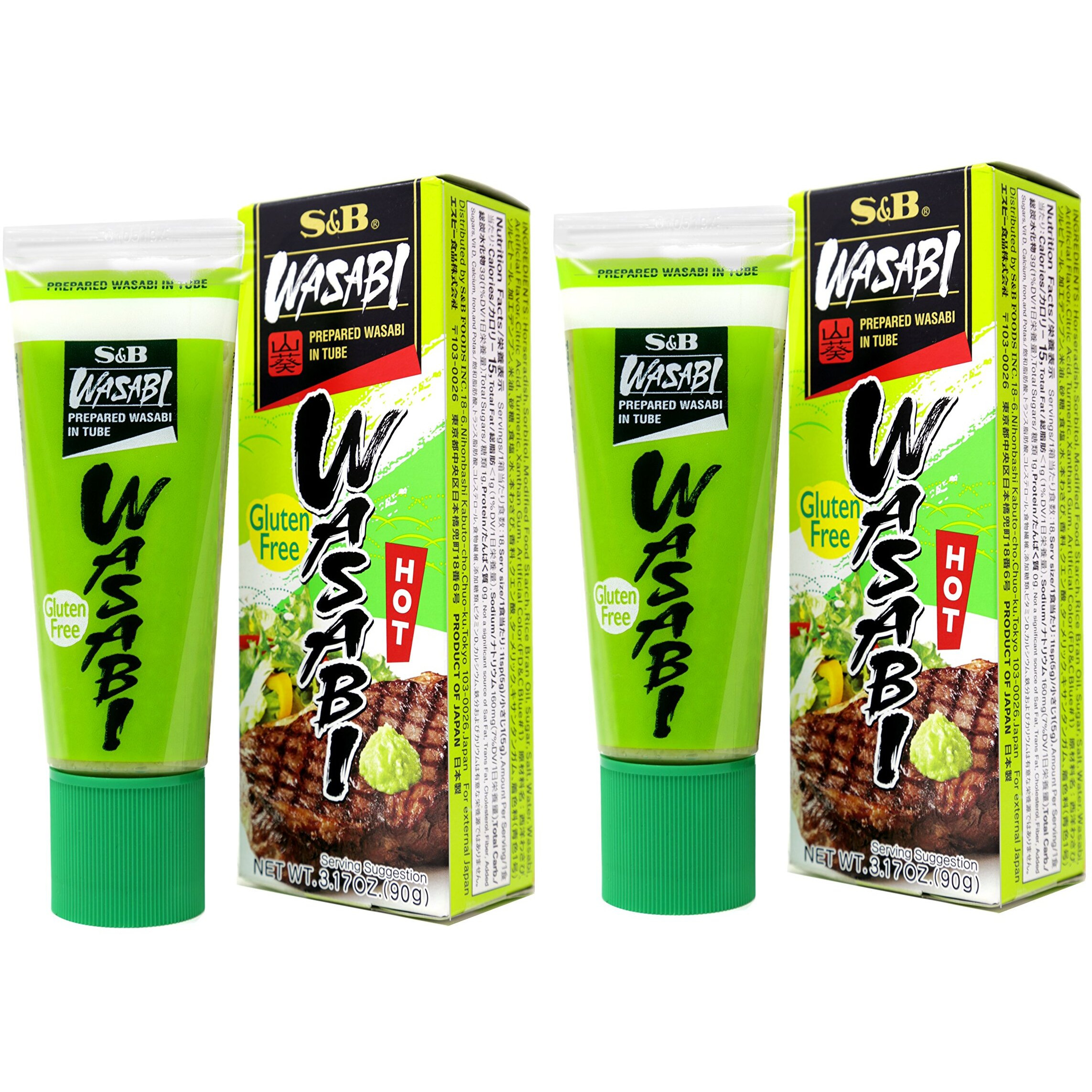 Prepared Wasabi In Tube, Family Size, 3.17 Oz (90 G) Plus Bamboo Chopstick (2 Pack)