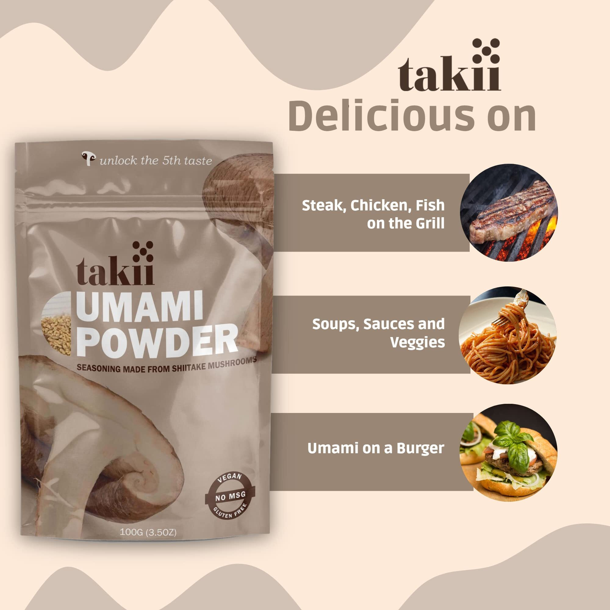 Takii Umami Powder, Made From Shiitake Mushrooms, Add Instant Flavor And Depth To All Your Favorite Dishes (3 Bags)