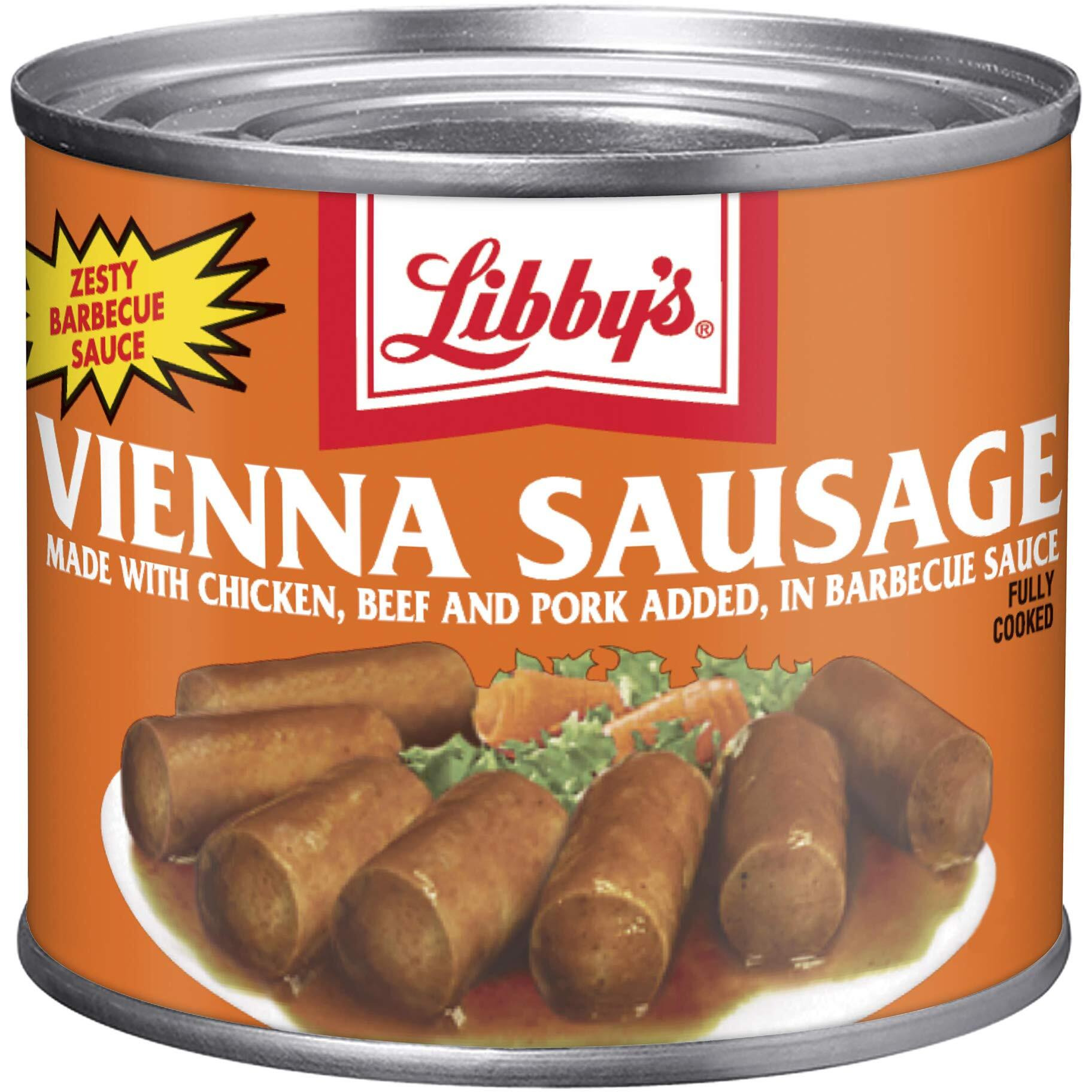 Libby's Vienna Sausages With Barbecue Sauce, Canned Sausage, 4.6 Oz (Pack Of 24)