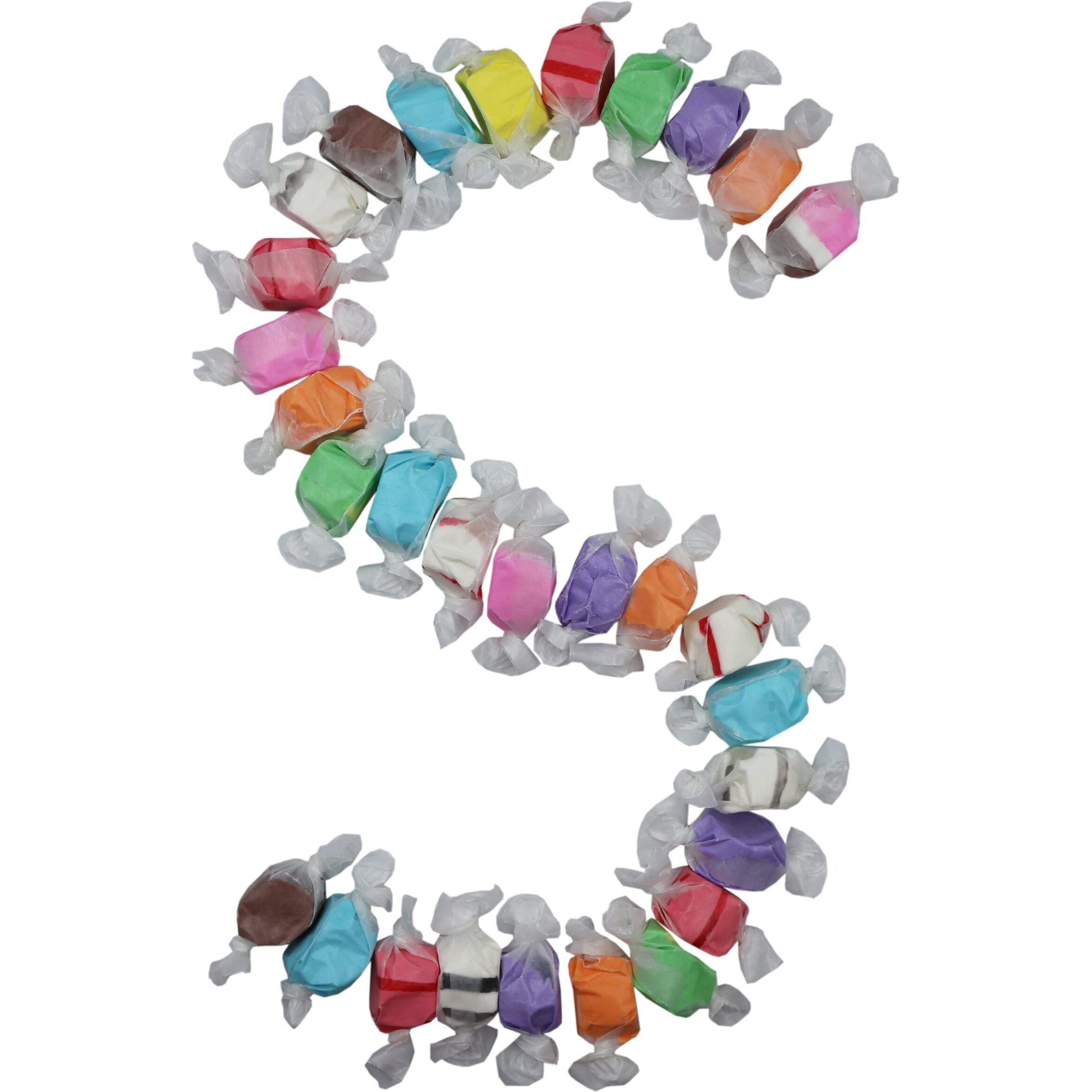 Gourmet Soft And Chewy Salt Water Taffy Candy - Individually Wrapped - Bulk Bag (Assorted Flavors, 1 Pound (Pack Of 1))