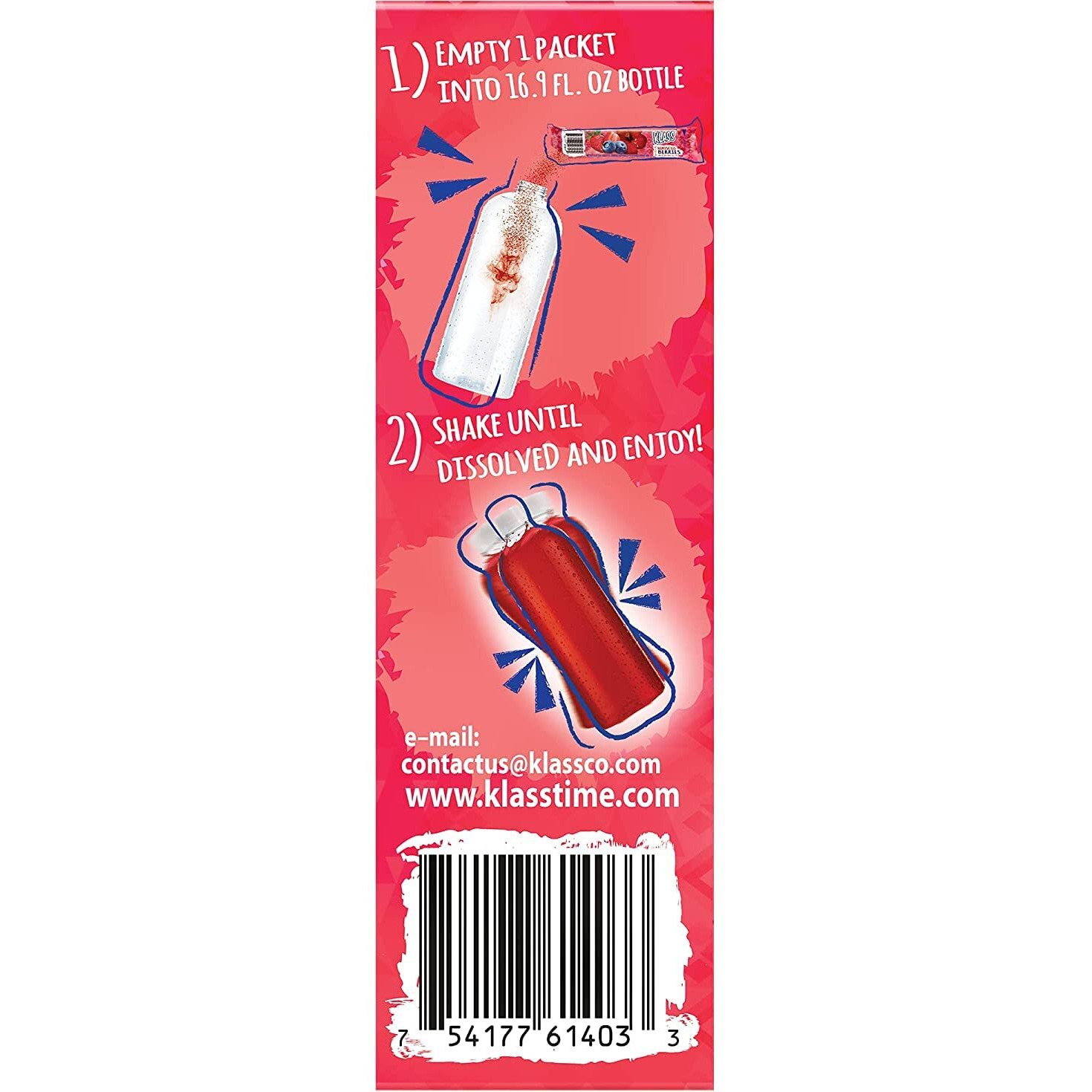 Drink Mix Hibiscus Berries | Klass Aguas Frescas | Sugar Free (Pack Of 4, 40 Count Powder Stick Packs) Shake It Up The New Way To Drink Aguas Frescas.