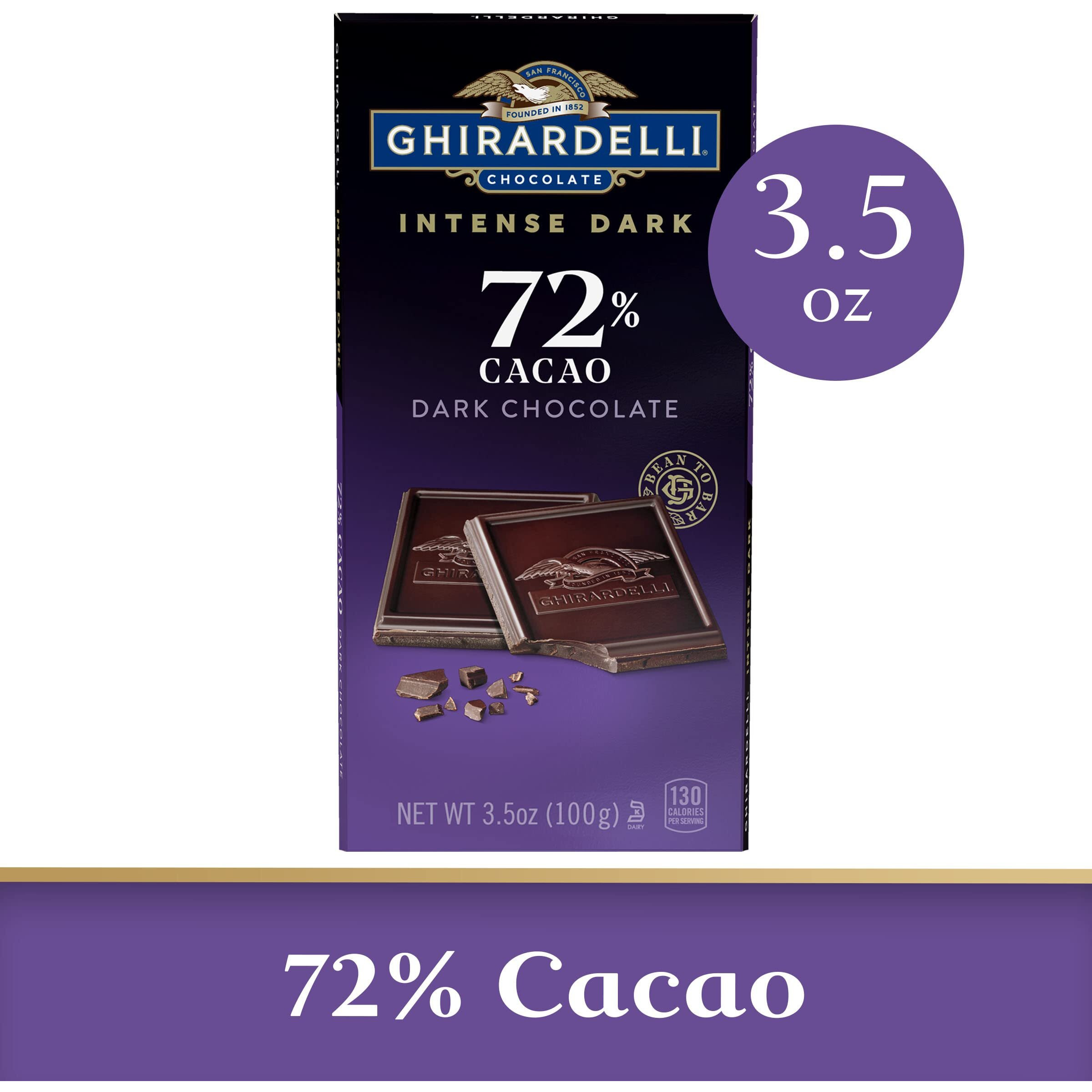 Ghirardelli Intense Dark 72% Cacao Twilight Delight Chocolate Bar, 3.5 Ounce (Pack Of 12)