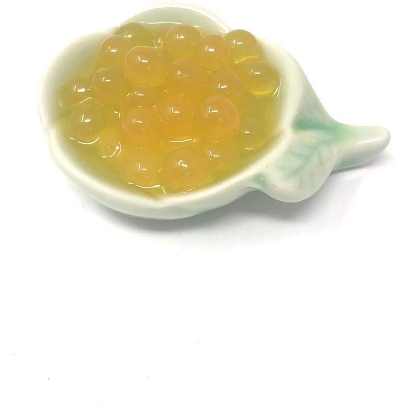 Fusion Select Peach Bobaz Bursting Bobaz Popping Bobaz Pearls For Bobaz Tea, Bubble Tea, Fruit Tea, Yogurt Toppings 450 Grams