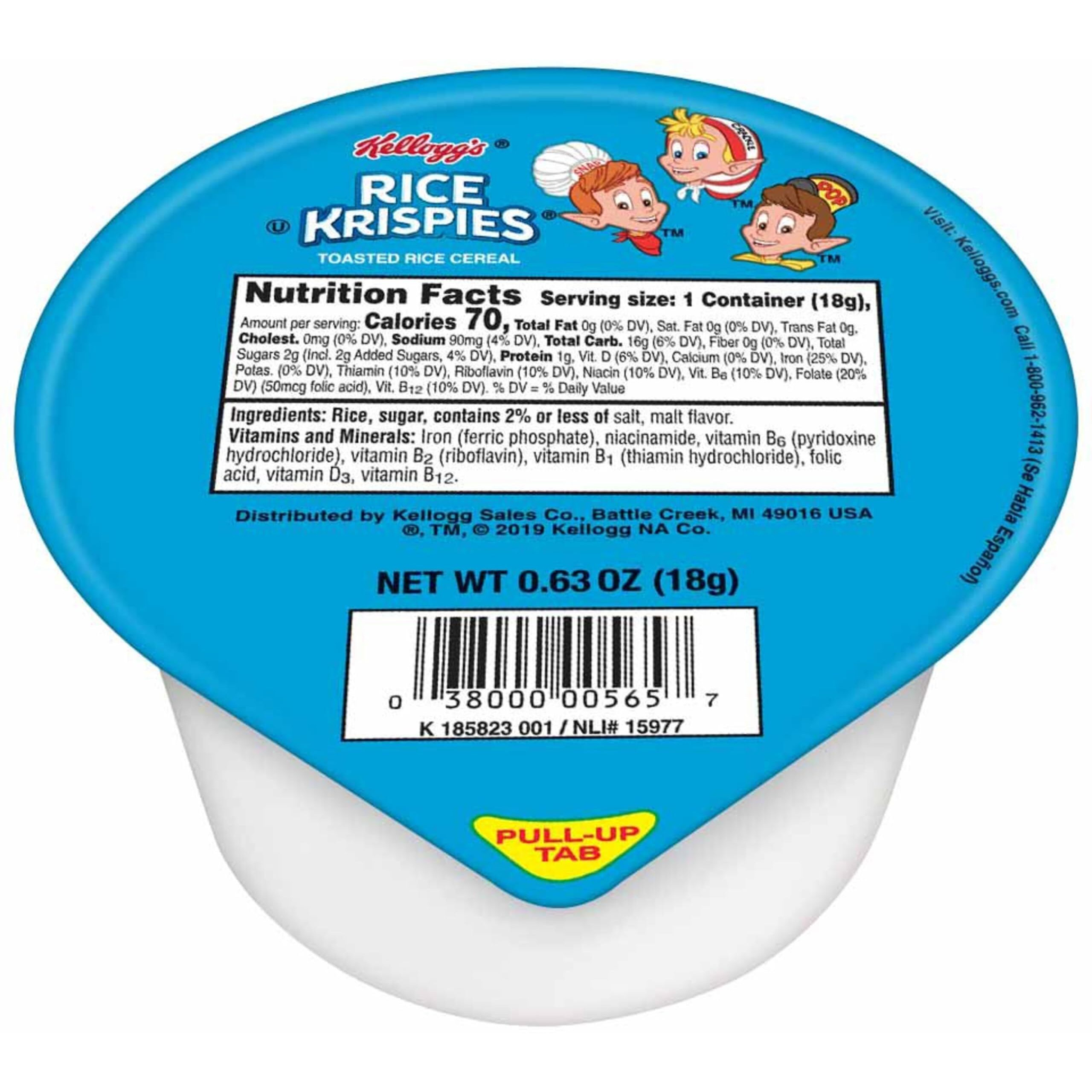 Rice Krispies Kellogg's Breakfast Cereal Bowls, Original, (96 Count) 60.48 Ounce
