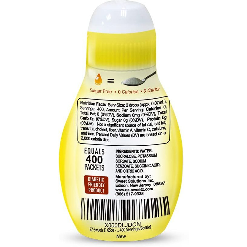 Ez-Sweetz (3 Pack |1.05Oz - Liquid Sweetener 400 Servings/Bottle)