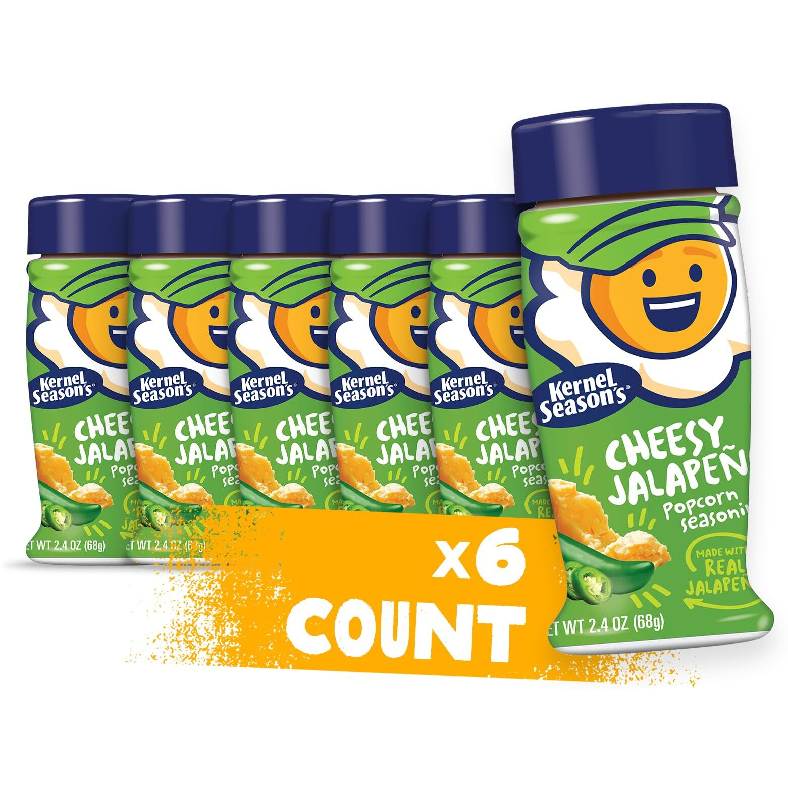 Kernel Season's Popcorn Seasoning, Cheesy Jalapeno, 2.4 Ounce (Pack Of 6)