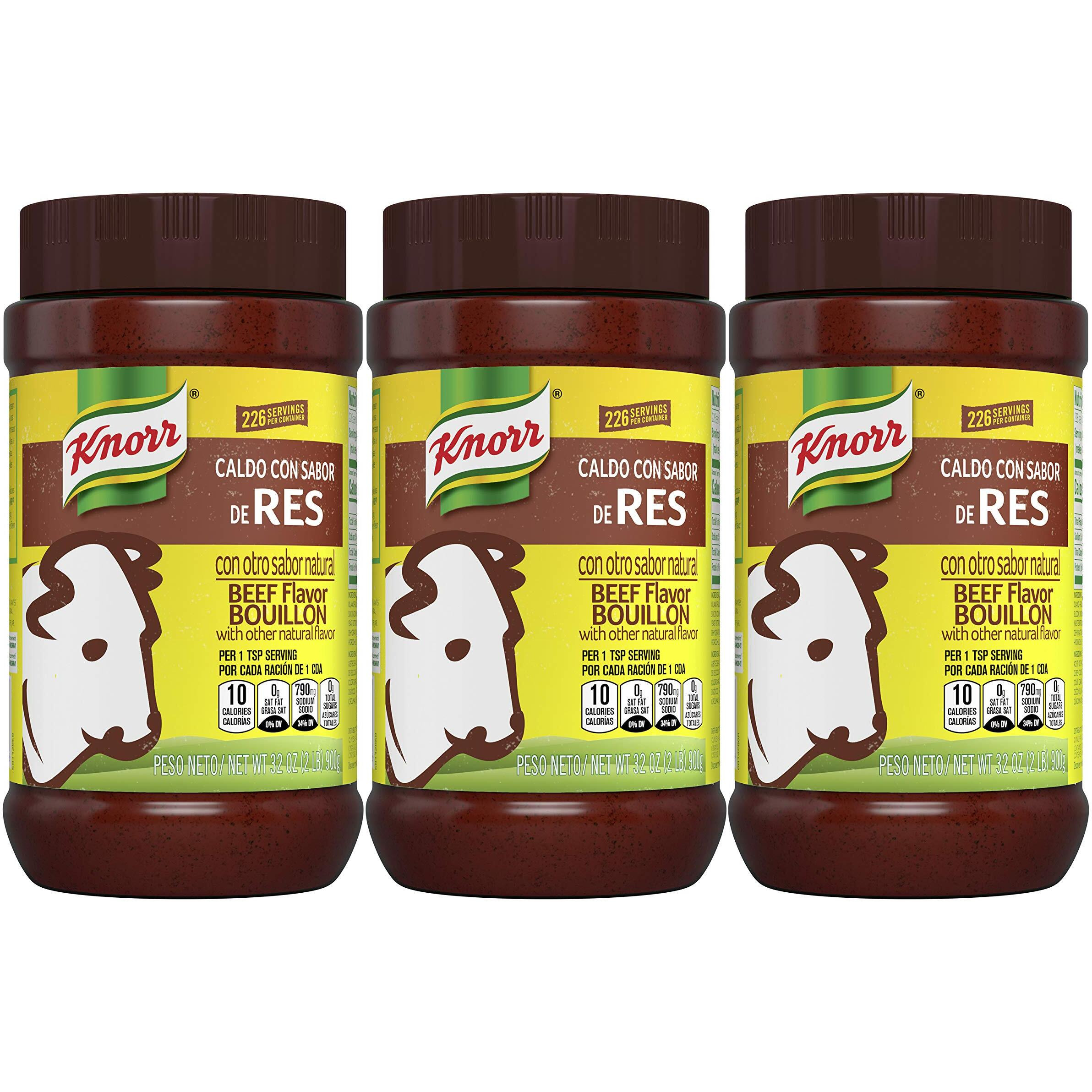Knorr Beef Flavor Bouillon For Soups, Sauces And Broth Granulated Fat & Cholesterol Free, 32 Oz (Pack Of 3)